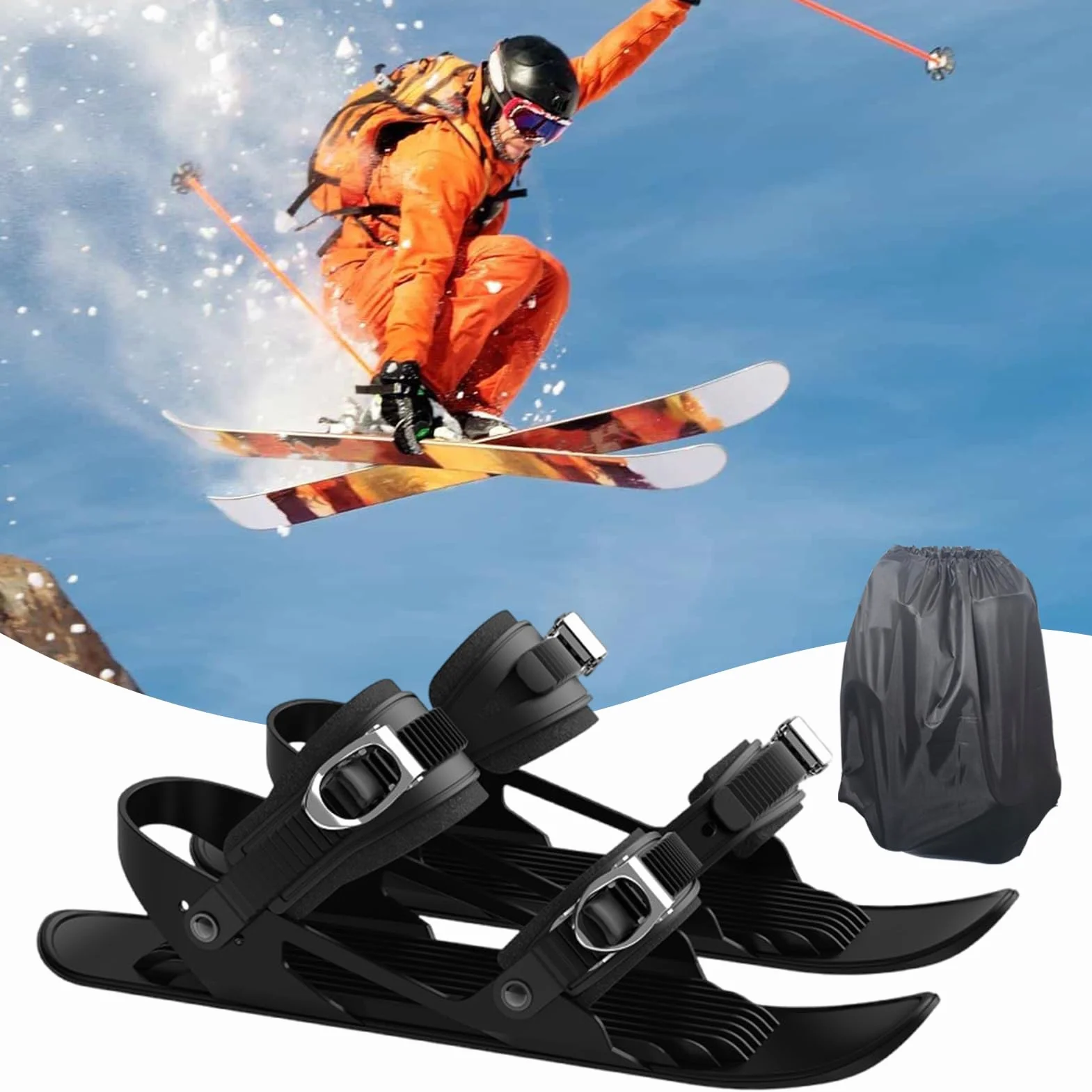 Chaussures de Neige pour Femmes - Patins de Neige compacts, Non glissants et légers | Outil de Ski réglable pour Les, Les Jeunes, Les Femmes et Les Hommes en Hiver