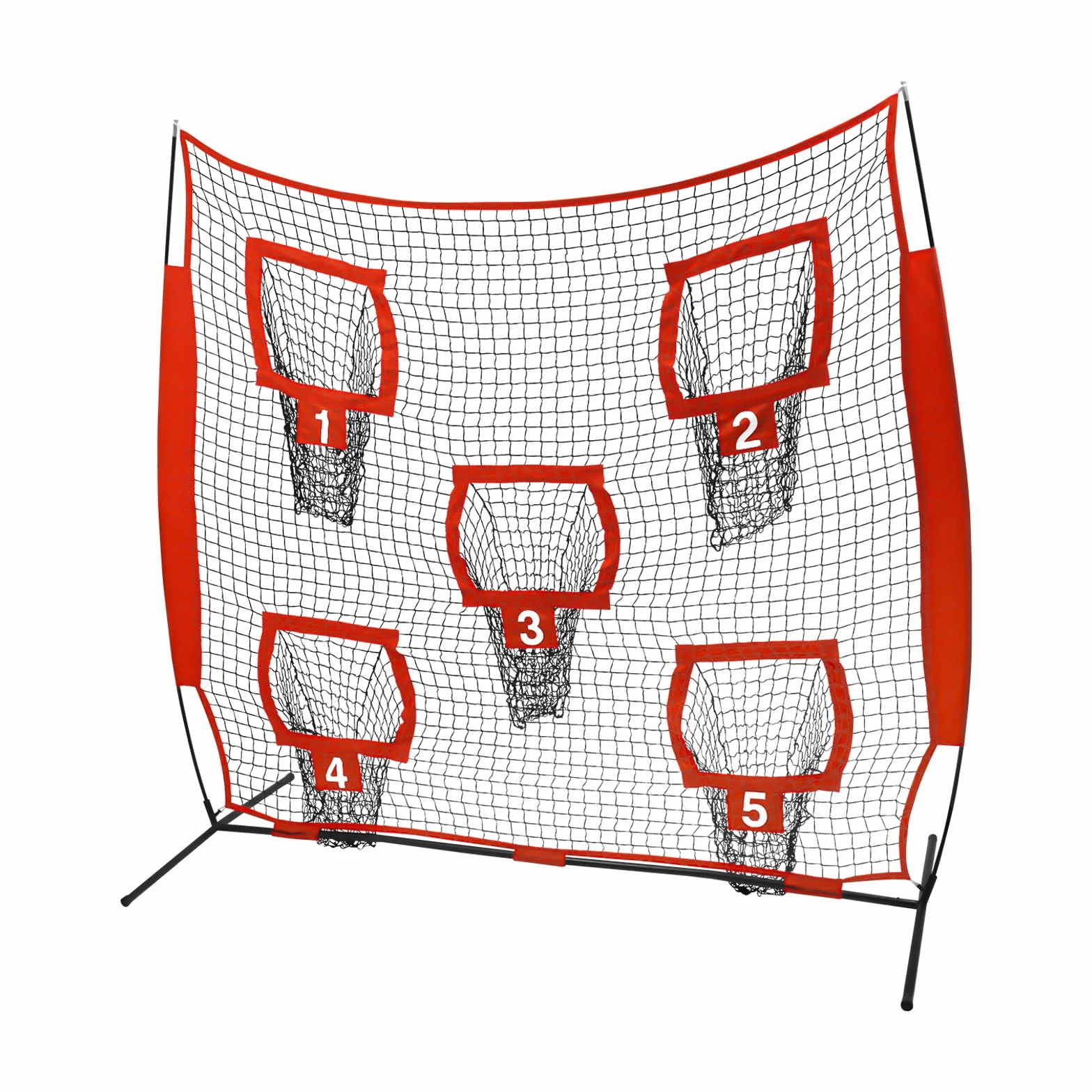 Filet de rugby avec 5 poches cibles, cadre pliable, sac de transport