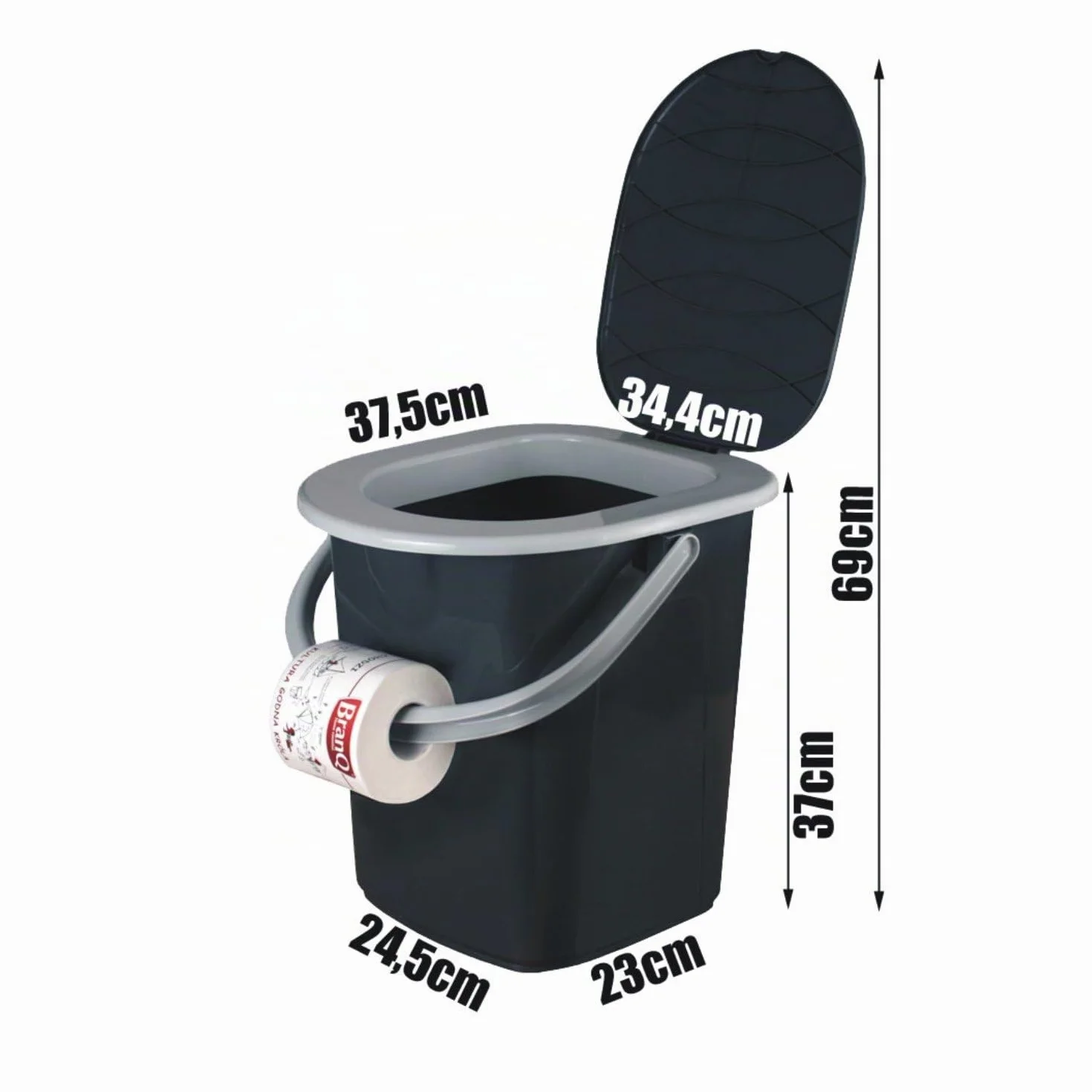 BranQ 1306 Toilettes de Camping Gris Taille M
