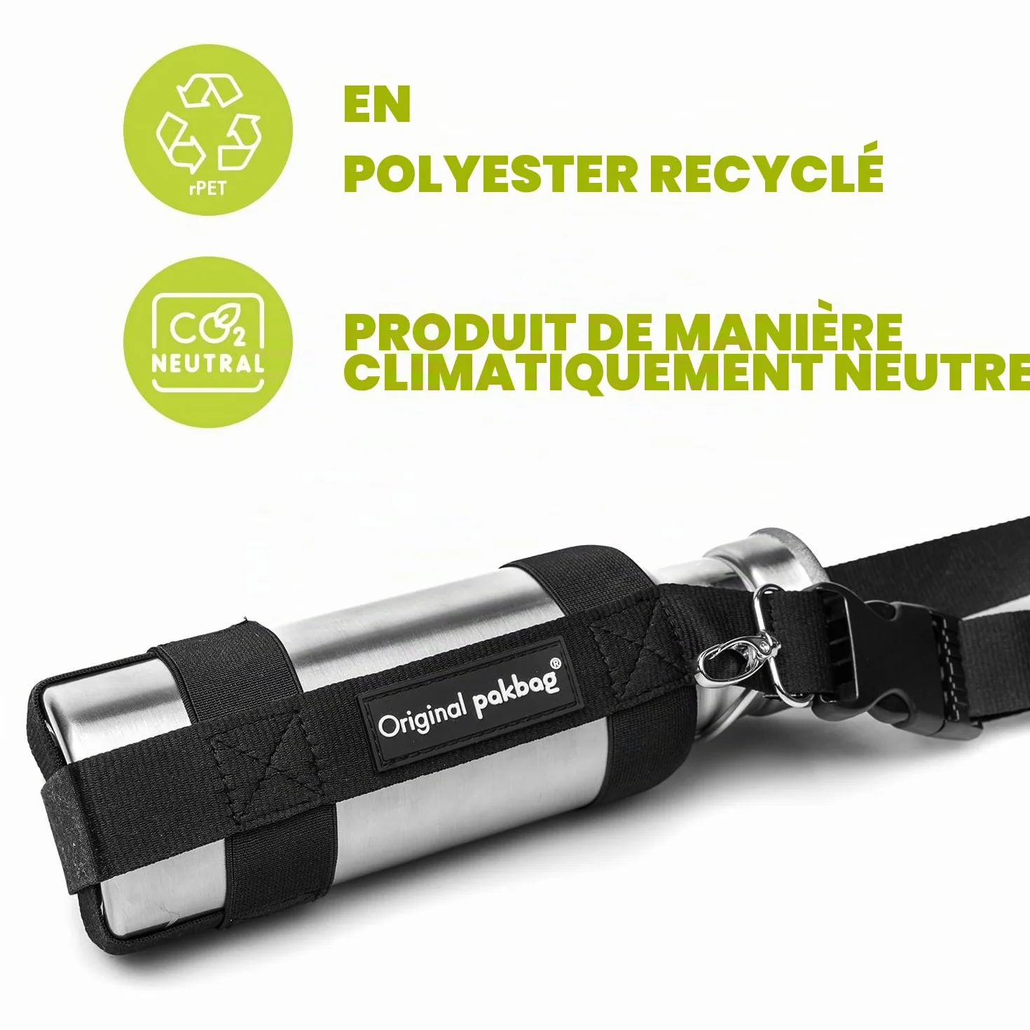 Tour de Cou Porte Gobelet Ceinture Porte Gourde Bouteilles 1,5l Pet Recyclé