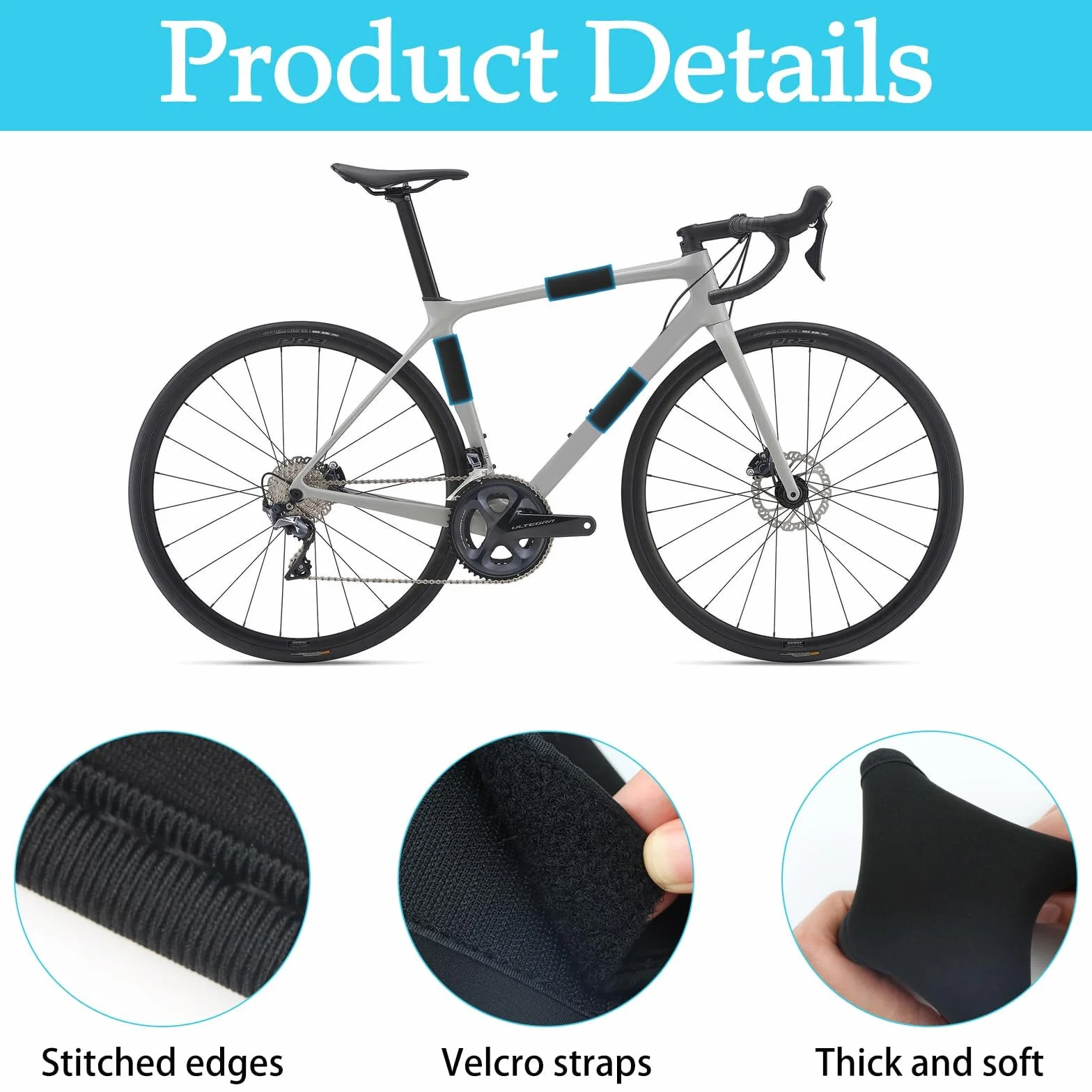 Protection Cadre Velo Carbone Thule Néoprène pour VTT Vélo électrique Route Voyage S M L XL