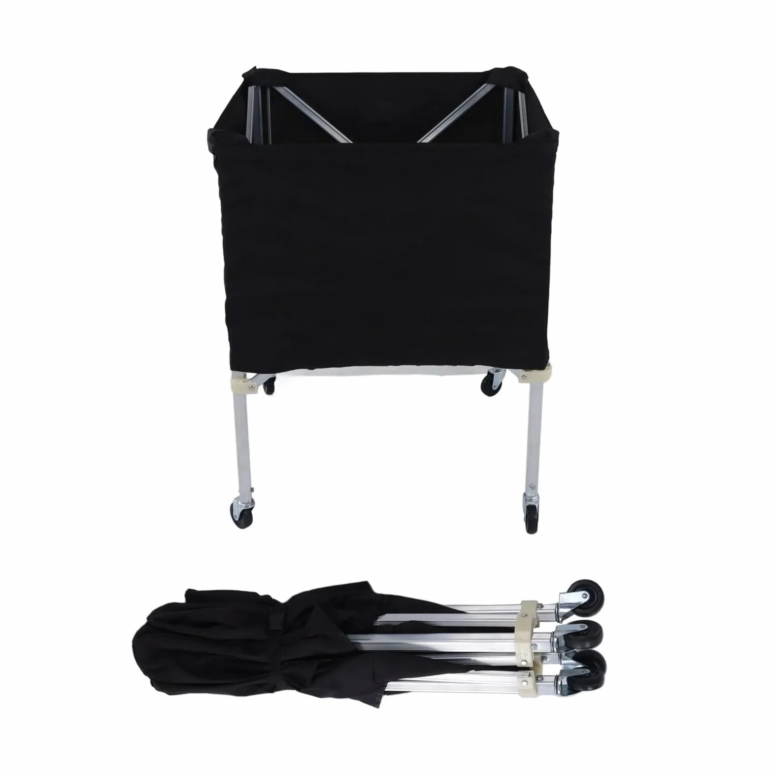 Chariot de rangement pliable et portable pour ballons de basket-ball, football, volley-ball