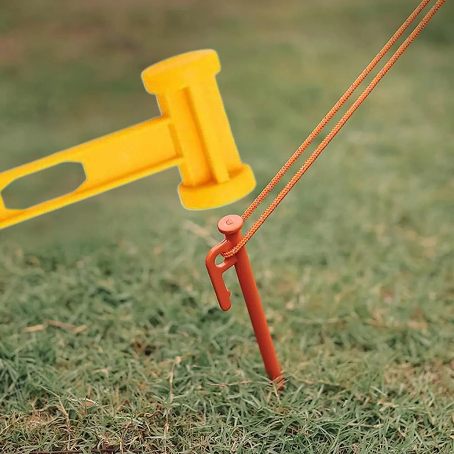 Marteau de piquet de tente robuste, maillet de camping portable PE