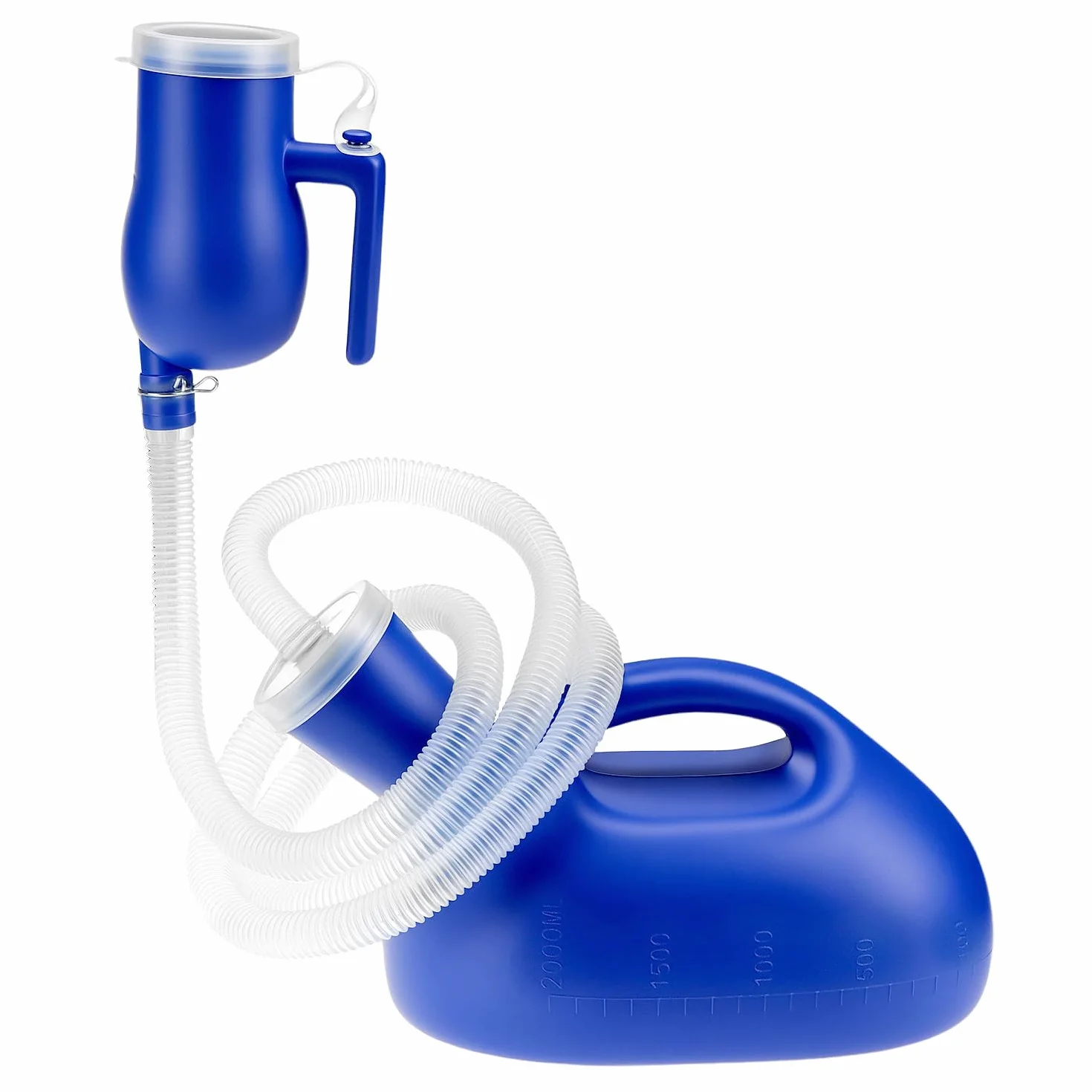 QWORK Urinoir portable pour hommes avec tube 1,6 m 2000 ml voyage voiture camping