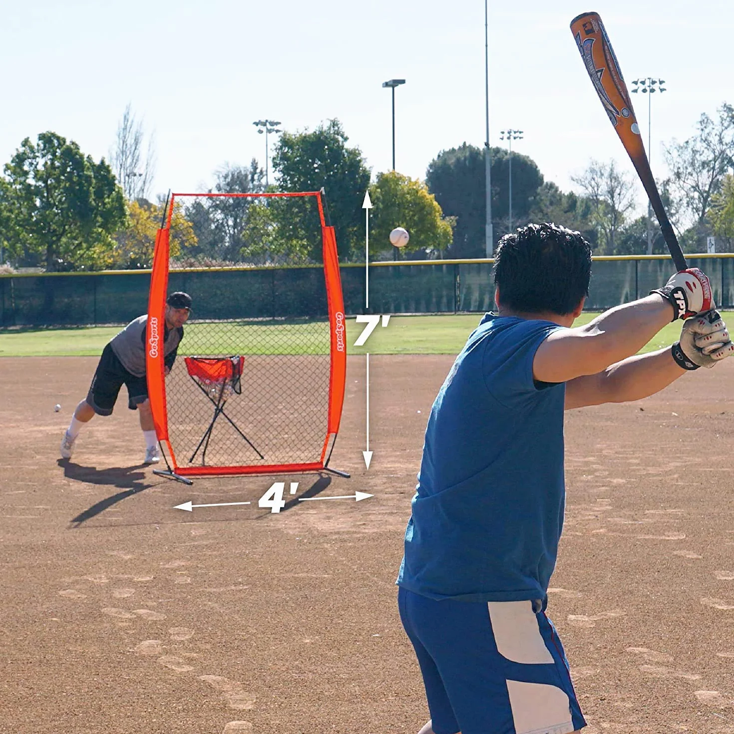 GoSports Filet de protection pour lanceur de baseball et softball