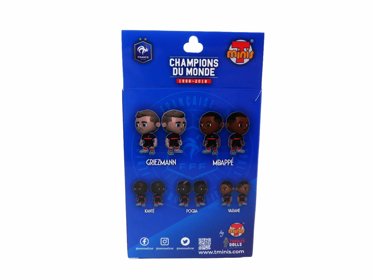 Figurines de Foot 10 cm Equipe de France Champions du Monde 1998-2018 FFF KANTE Pogba VARANE