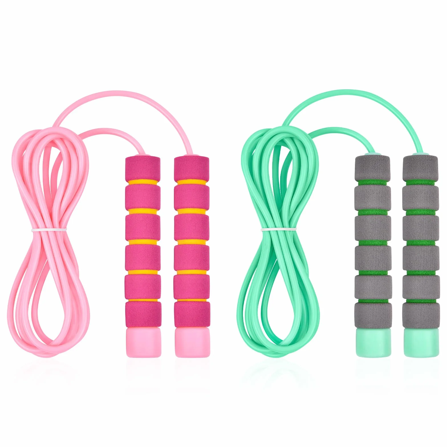 Flintronic Corde à Sauter Enfant Réglable 2.6M/2.8M Poignées Mousse Fitness