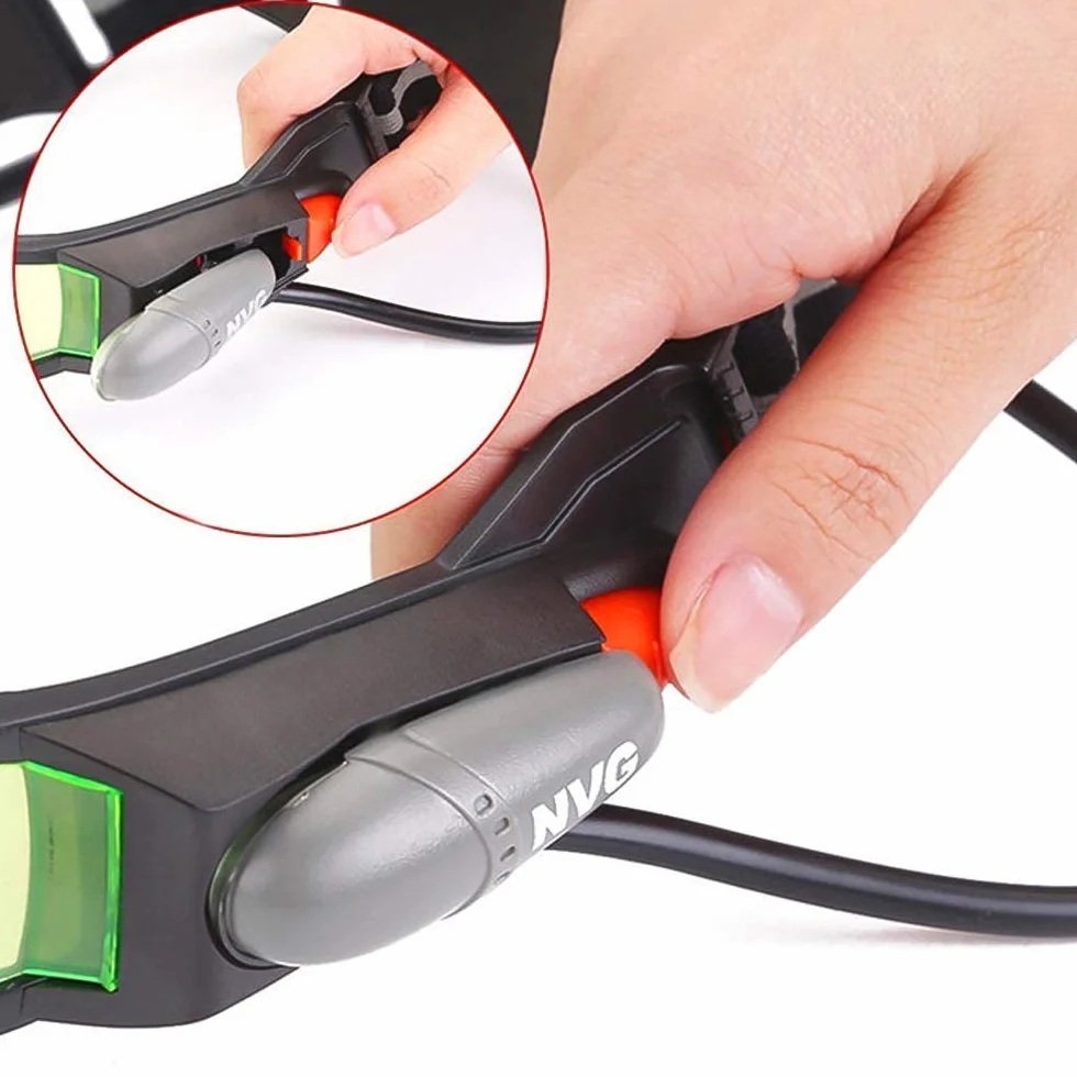 Lunettes de Vision Nocturne Wovatech pour Enfants avec Lentille Verte et Lumières Rabattables