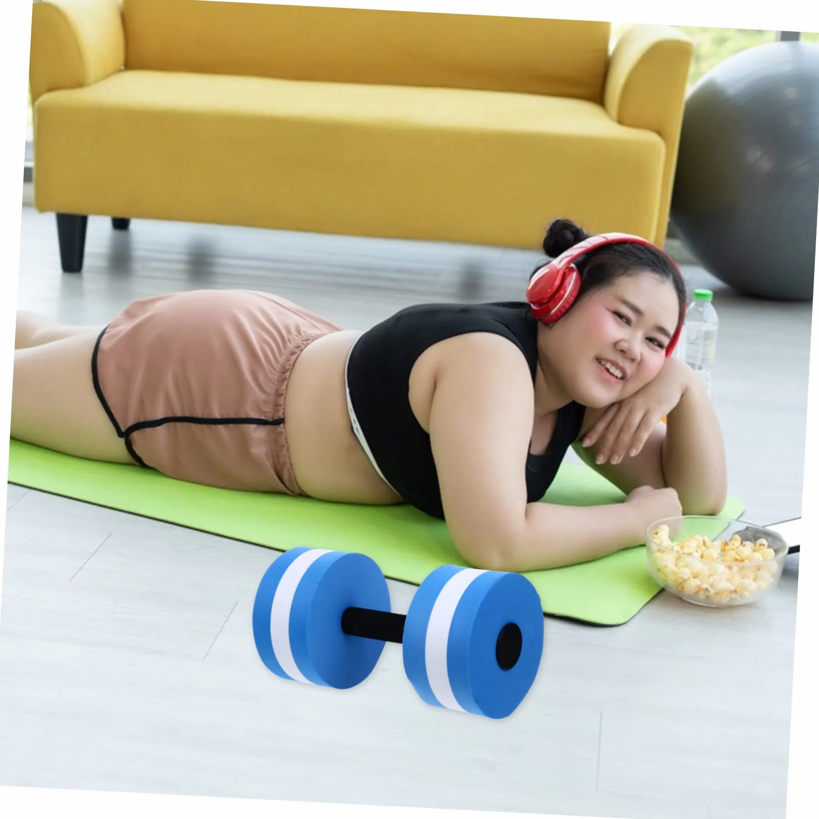 1 haltère flottante en mousse, équipement d'entraînement de piscine pour adultes, équipement de fitness, équipement de fitness flottant, survêtement pour femme, aérobie