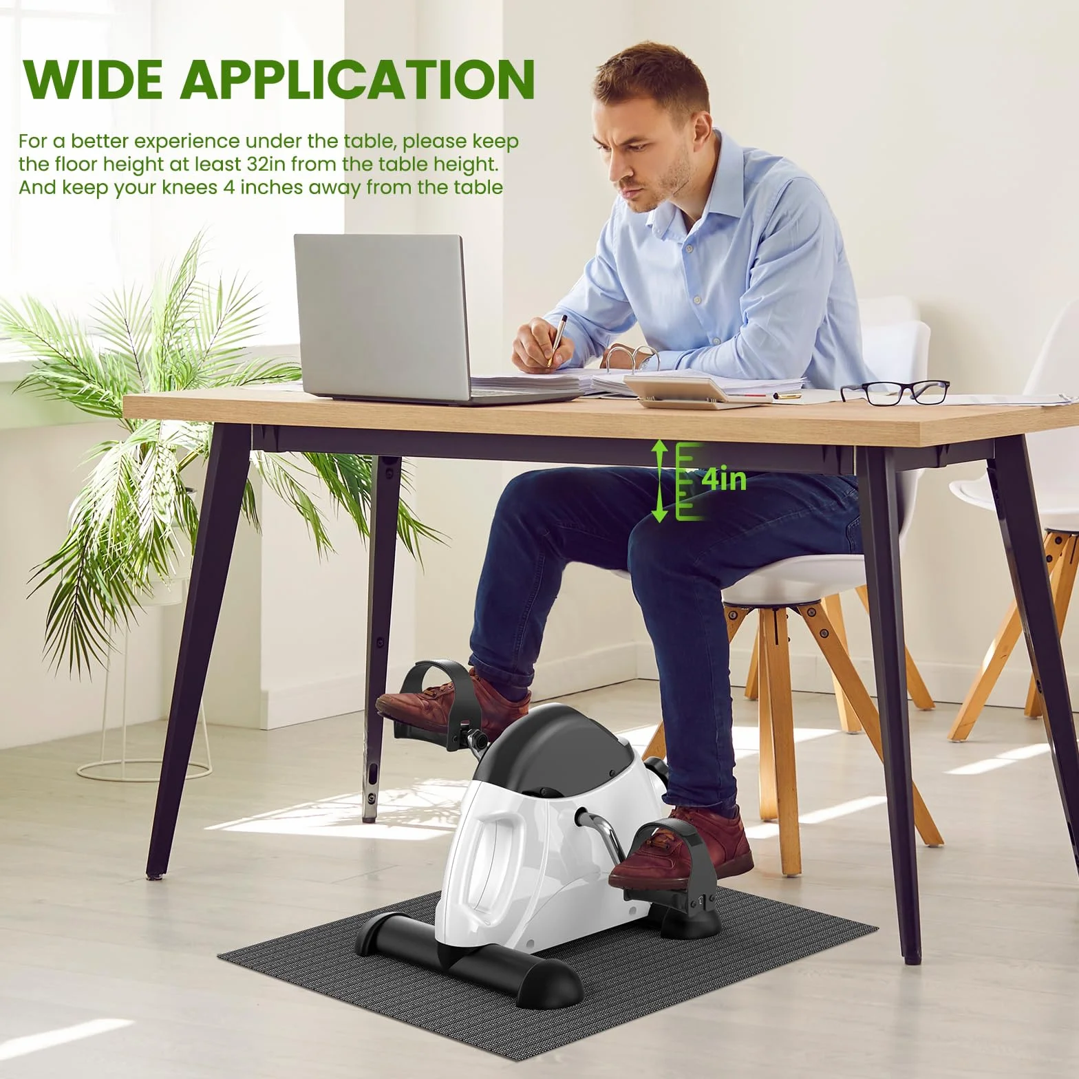 Sportneer mini hometrainer pour personnes âgées avec écran LCD, vélo de table ergomètre pour seniors