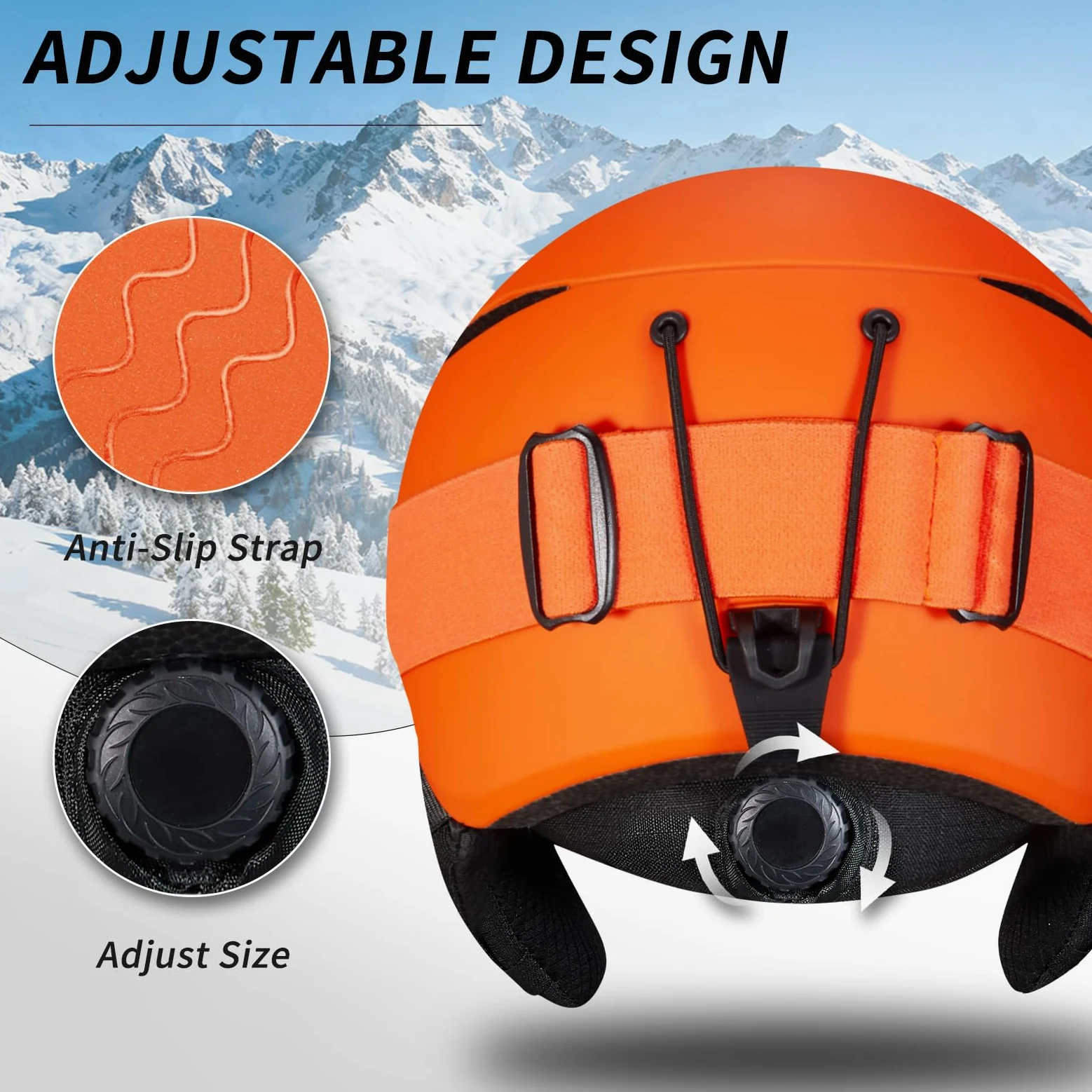 VCOROS Casque de Ski avec Lunettes de Ski Masque DXH816 Adapté au Ski | Casque de Snowboard avec Détachable Cache Oreilles pour Hommes Femmes Anti-UV Anti-Vent Casques de Neige pour Snowboard
