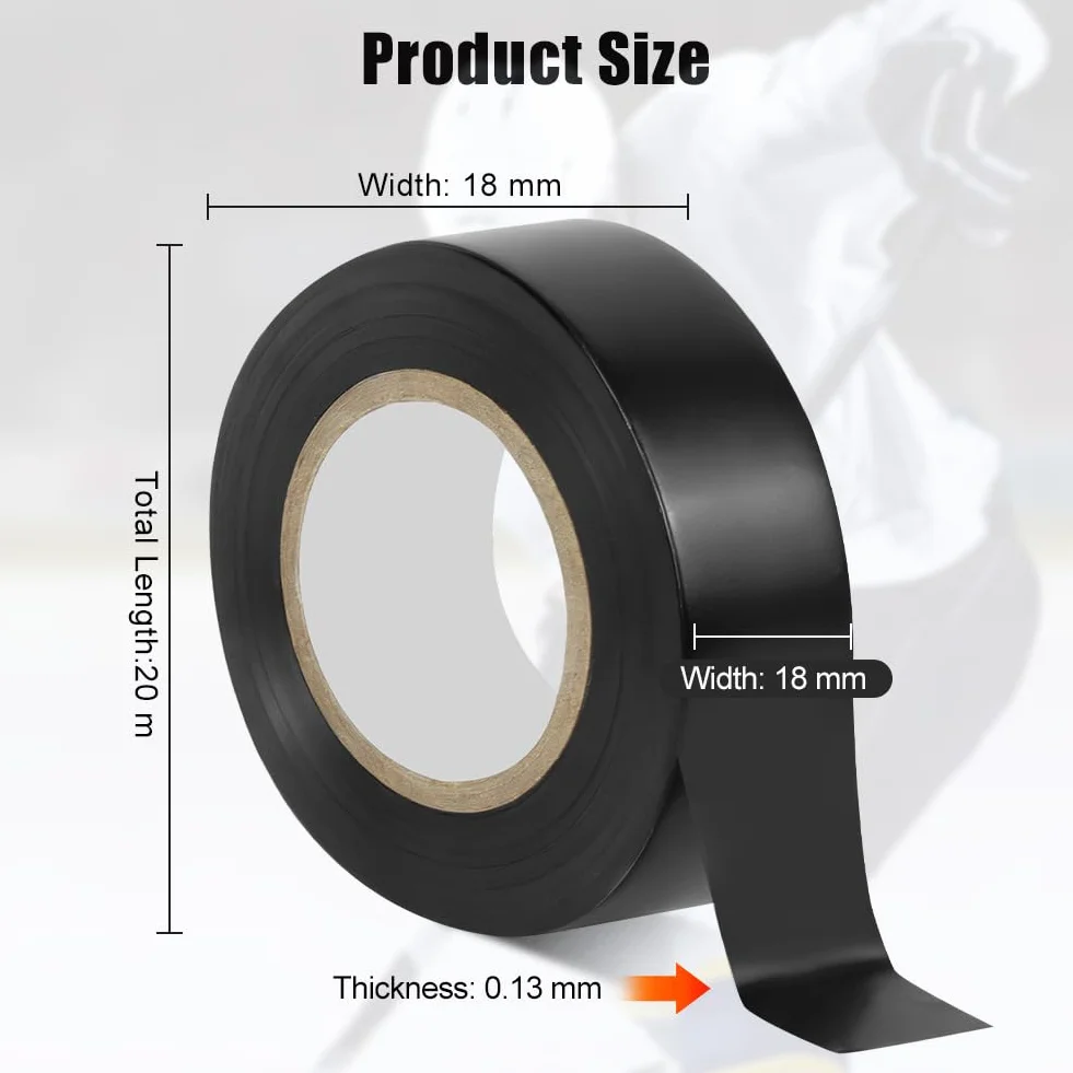 Ruban Adhésif Sport Anti-Dérapant PVC pour Hockey Badminton Raquette Squash Tennis 18mm*20m