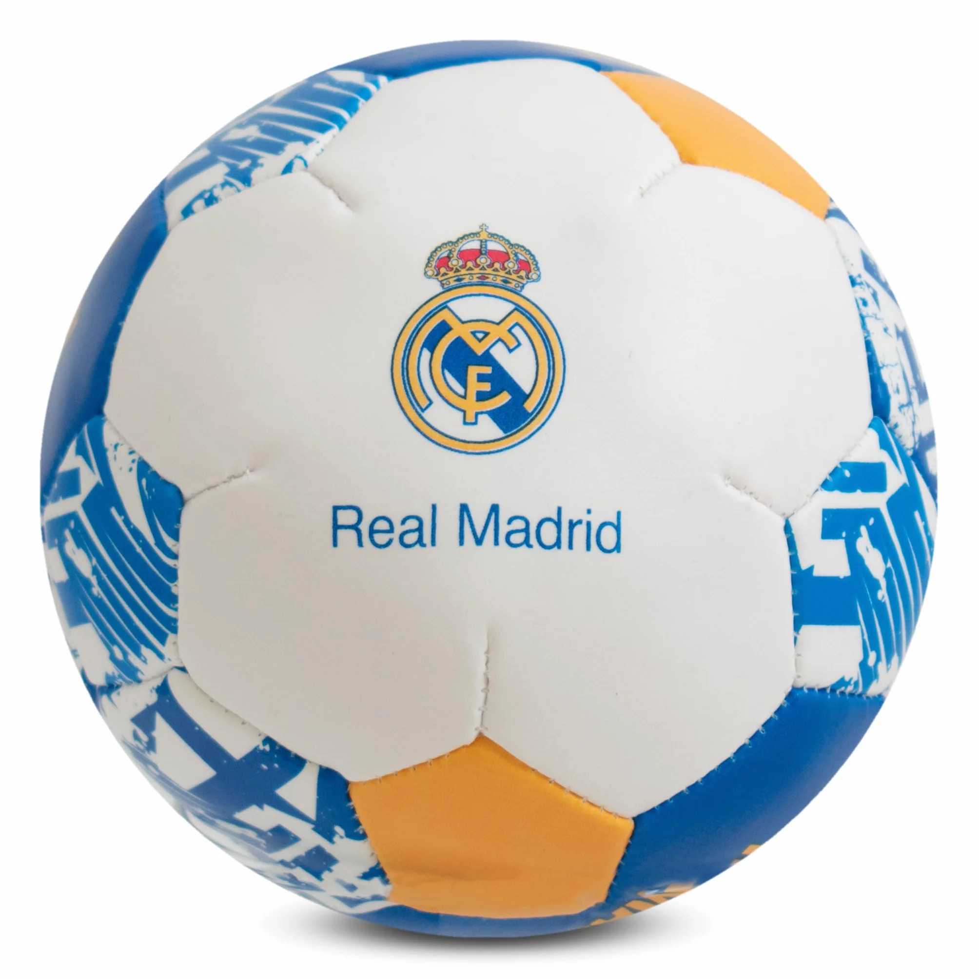 Real Madrid CF Hy-Pro Mini balle souple 10,2 cm blanc bleu