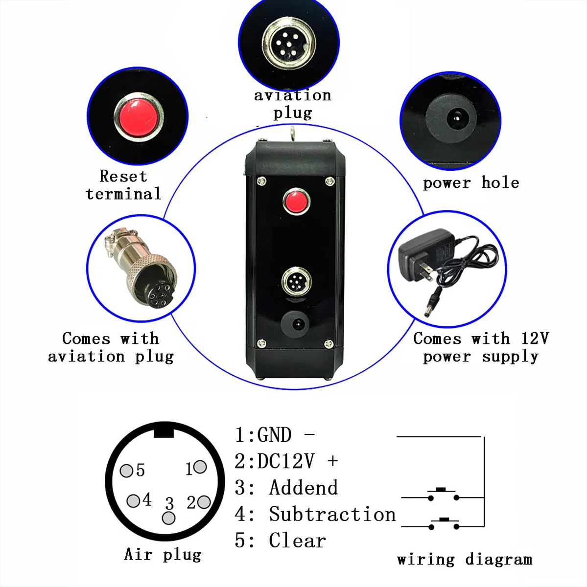 Compteur numérique électronique, totalisateur d'objets à sonde Unique avec télécommande, Affichage LED à 4 Chiffres jusqu'à 9999, adapté aux usines, ateliers, parkings, Bandes transporteuses, Lignes
