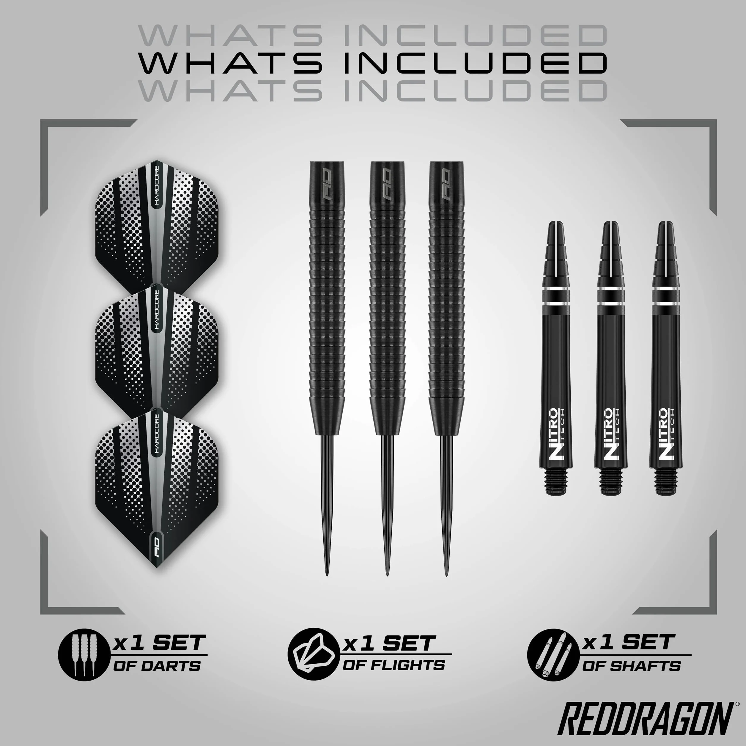 RED DRAGON Fléchettes 85% Tungstène 20g-28g Acier/Plastique Razor Edge Steeltip Softip