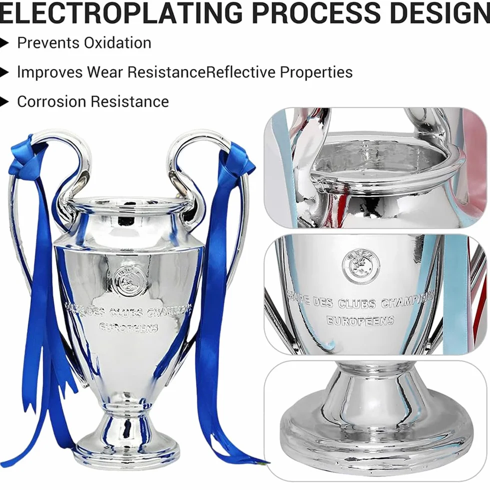Trophée de football des champions d'Europe Ligue européenne des champions Réplique Collection pour fans et cadeaux Décorations de bureau