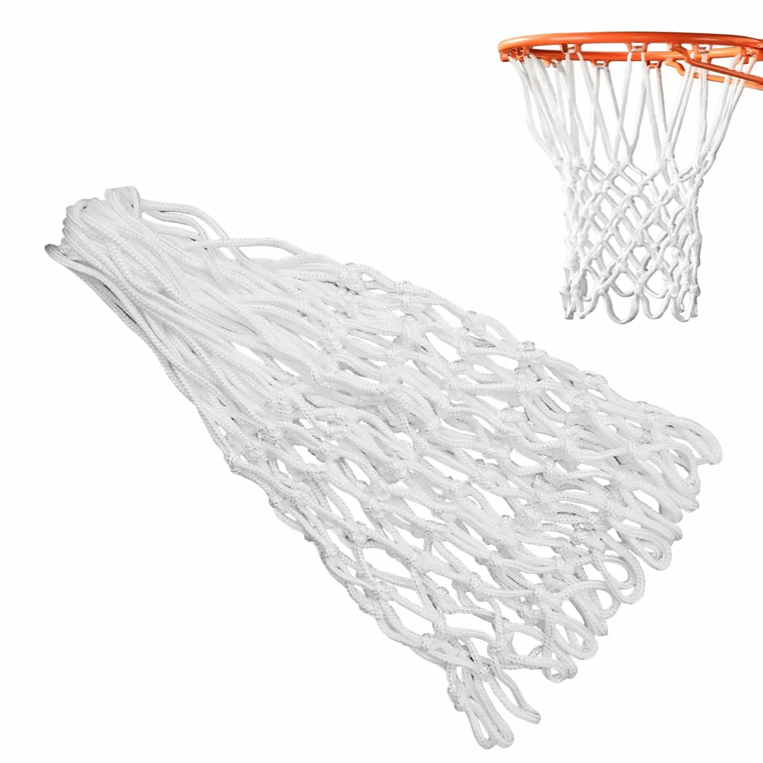 Filet de Basket-Ball de Rechange Résistant aux Intempéries 12 Boucles pour Panier Standard Intérieur Extérieur
