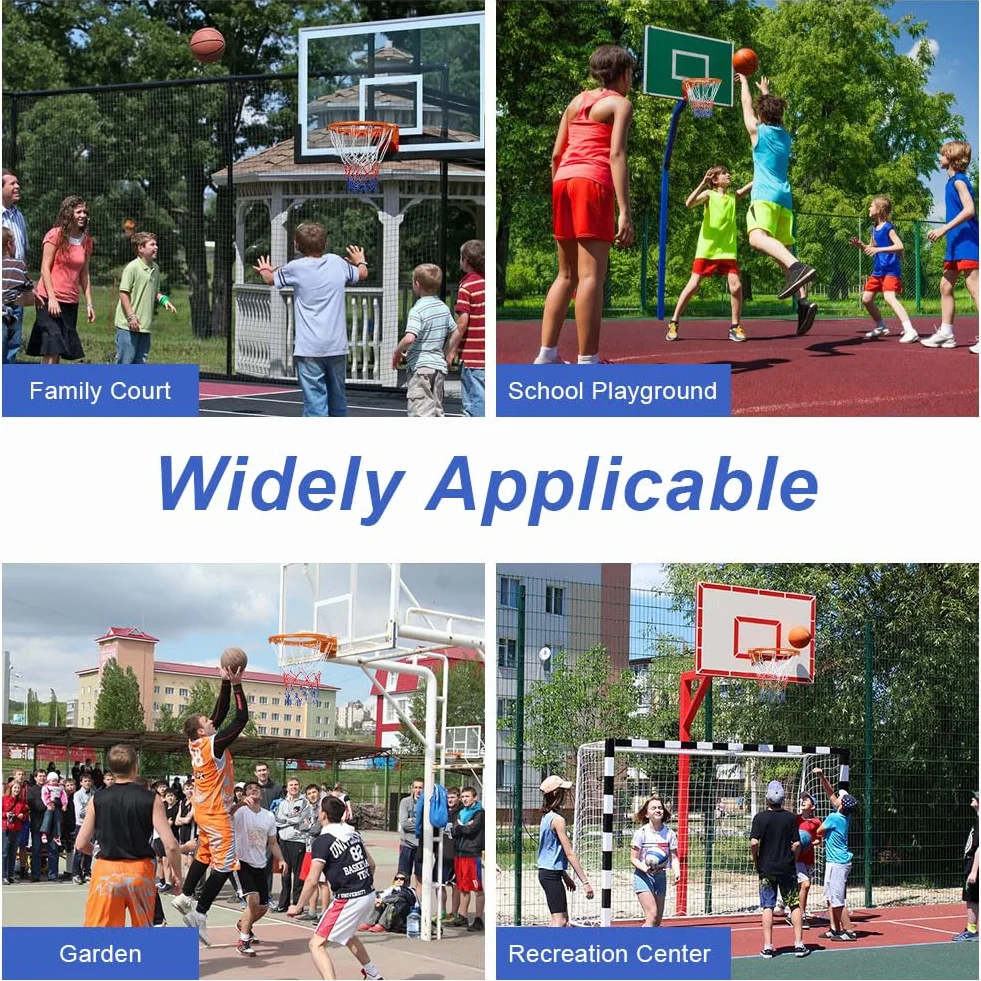 Flintronic Filet de Basketball 12 Boucles 3.5mm, Résistant pour Panier Basket Extérieur