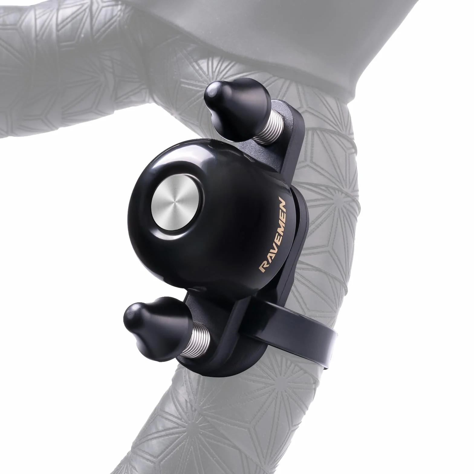 RAVEMEN Q3 Sonnette de Vélo de Route 90-100 DB Double Marteau Compatible Guidons 47 mm Laiton Étanche