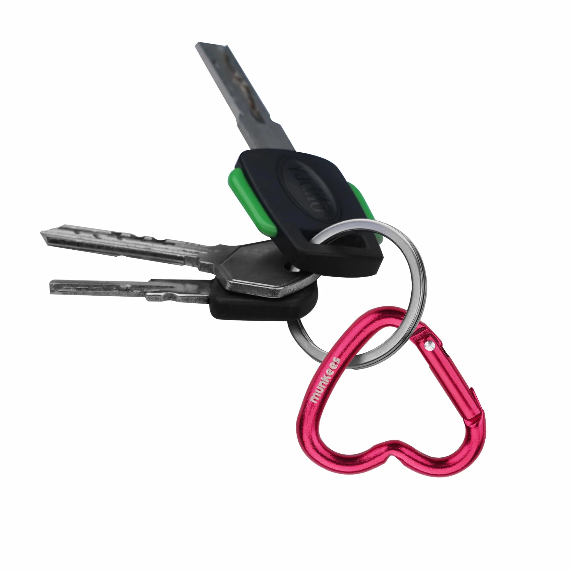 Munkees Mini Carabine Cardiaque Porte-clés