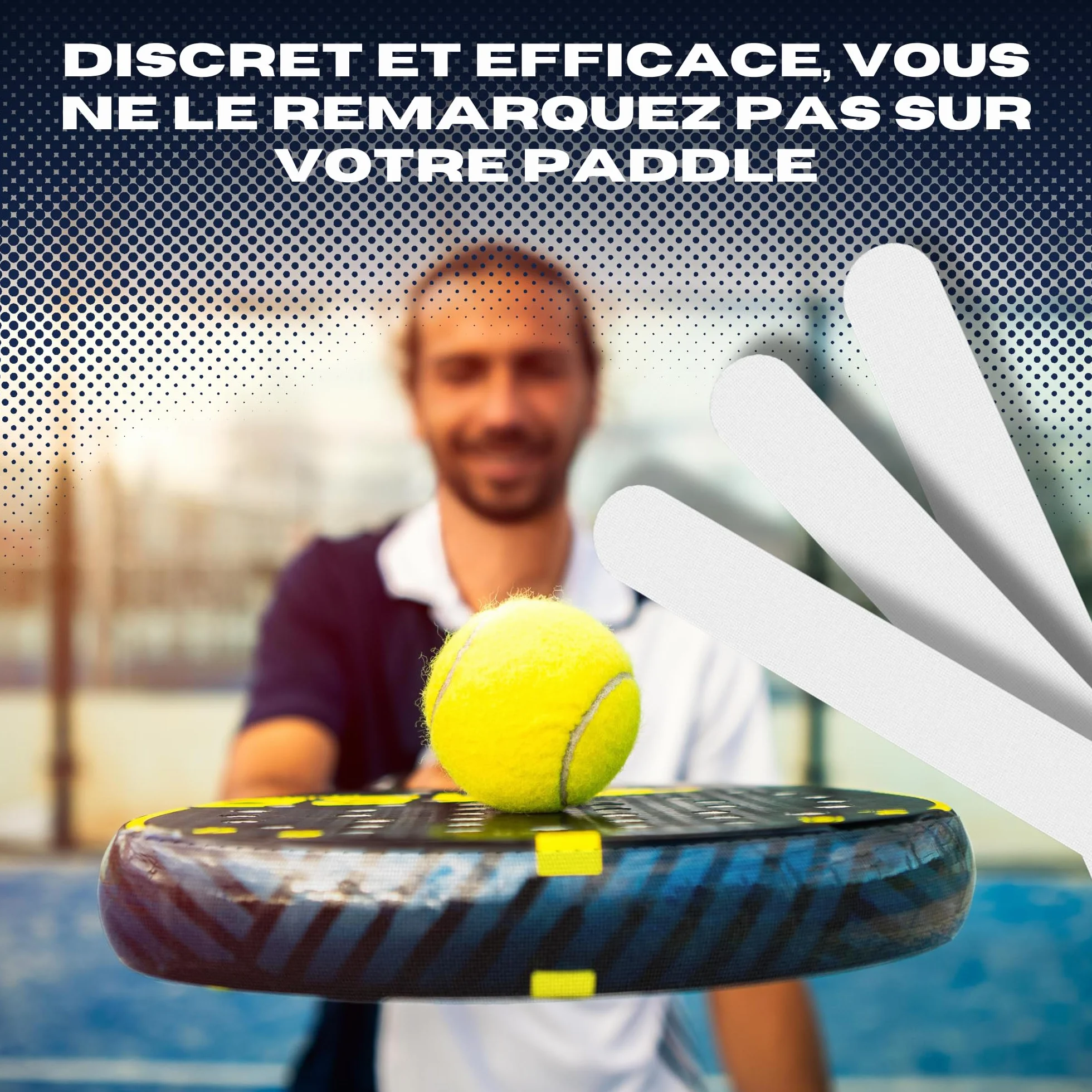 Raquette de Padel Protection Transparent Rugueux - Accessoire Multi-granulés en Silicone