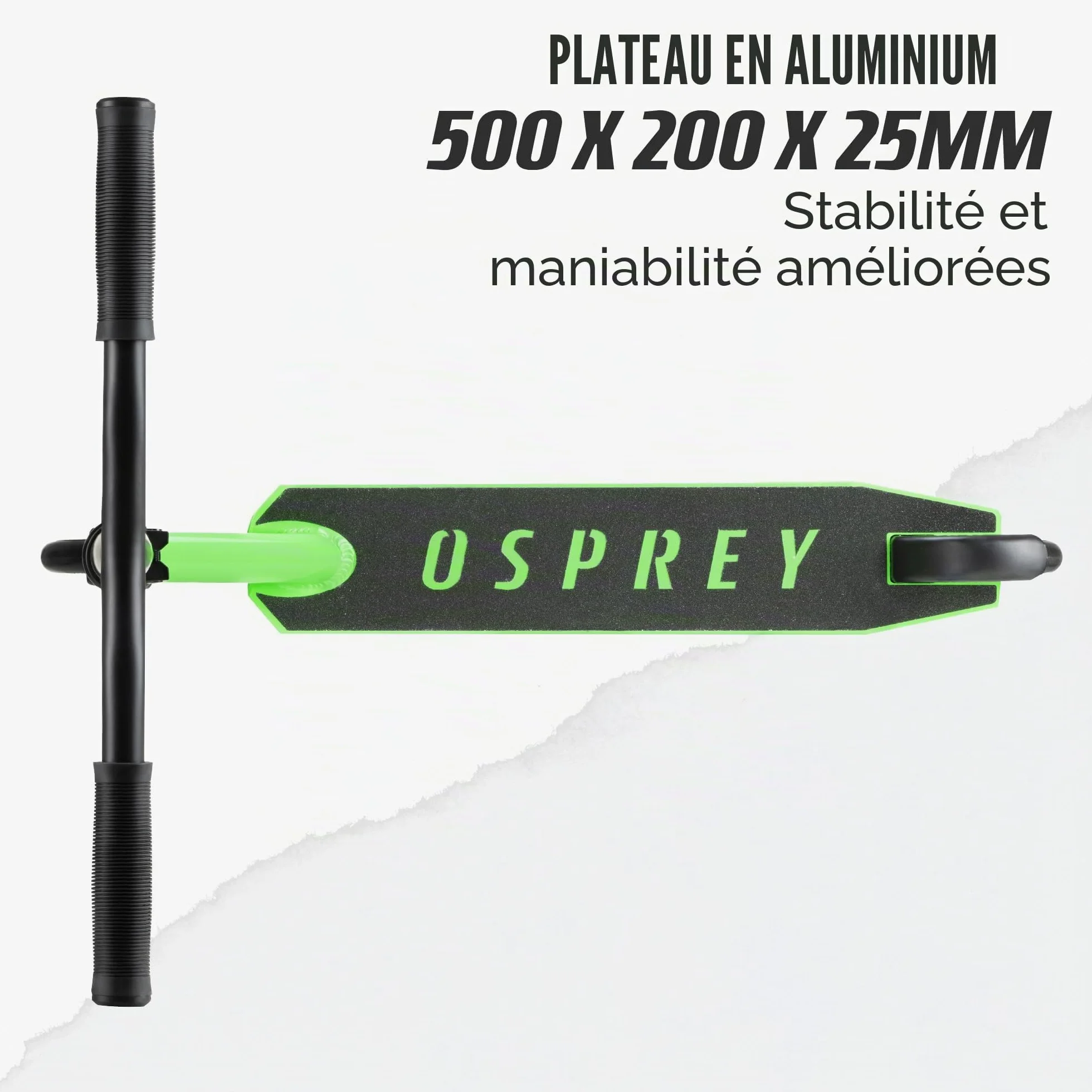 Osprey Trottinette Freestyle | pour garçons, Filles, Enfants et Adultes, Kick T-Bar Street Pro 360 avec roulements ABEC 5 et Guidon Ergonomique, Plusieurs Couleurs