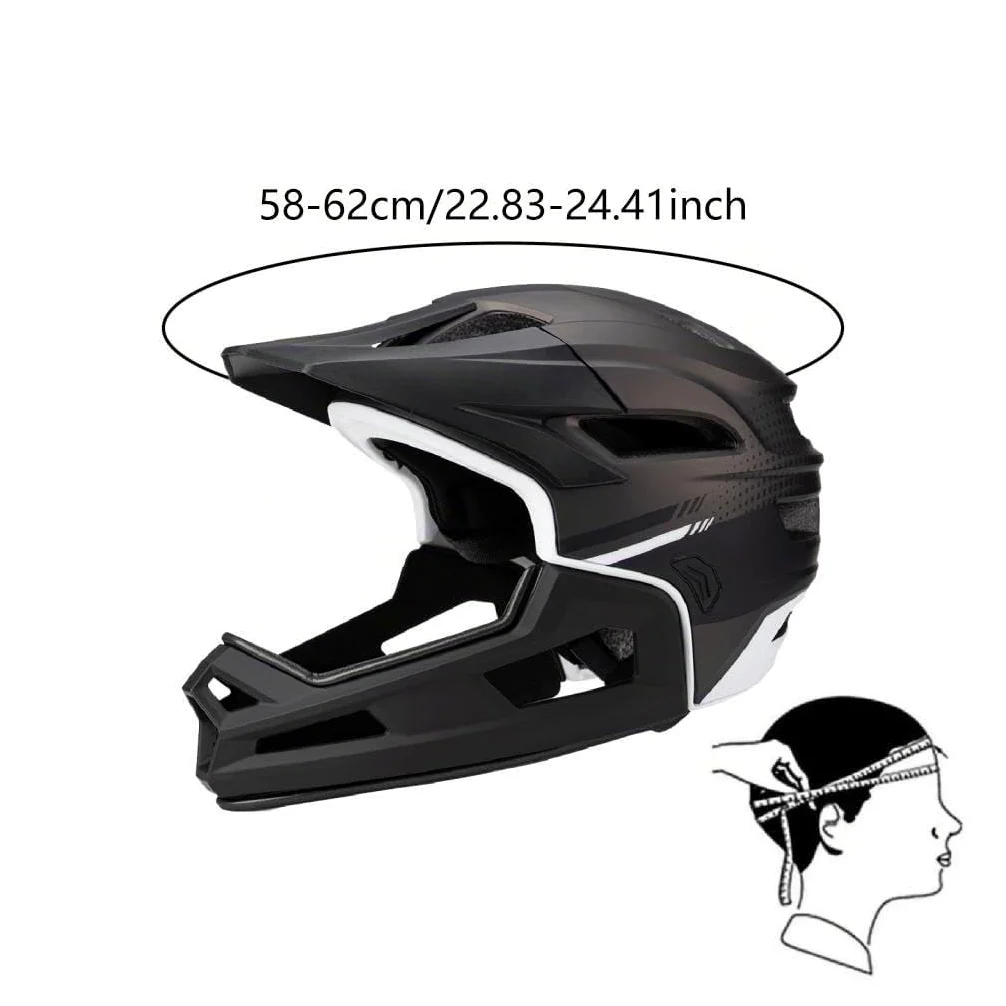 Baoblaze Casque de Vélo Intégral avec Mentonnière Amovible et Ventilation Réglable pour Skateboard, équitation, Femmes et Hommes