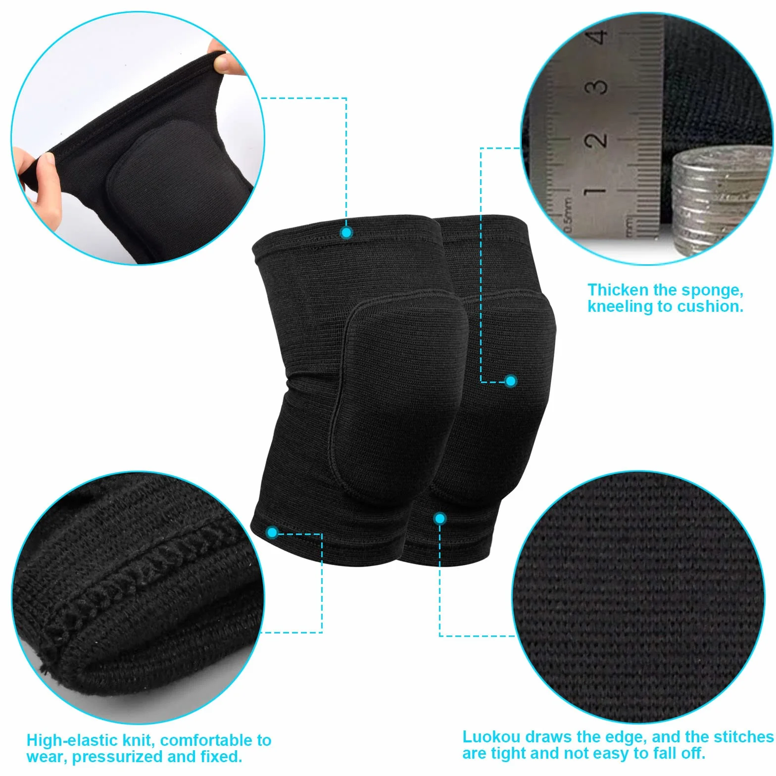 Genouillère Ligamentaire Enfants Protection Sport Compression Respirant Antidérapant Maintien Course