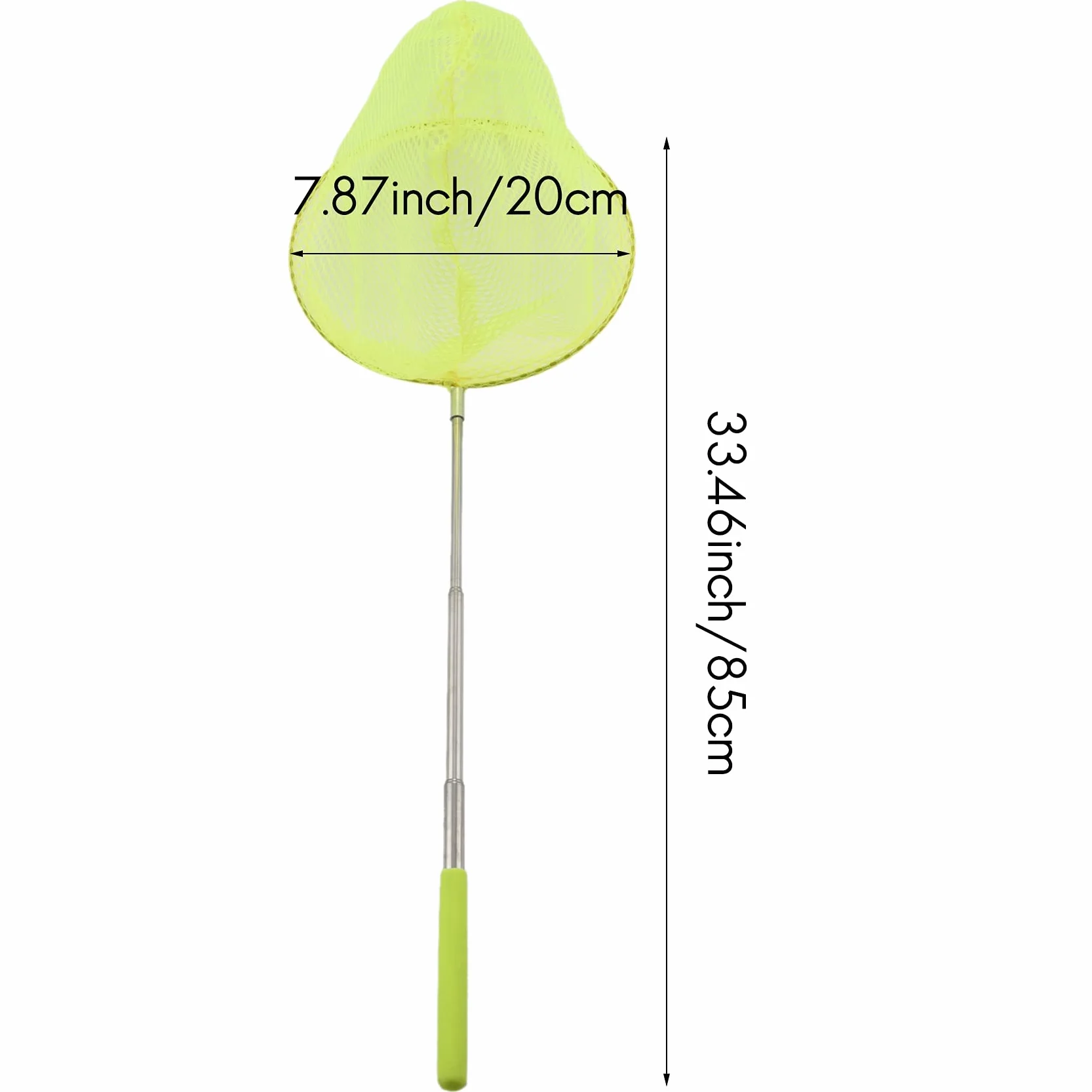 SVRITE Attraper Papillon Pêche au Filet Sac en Filet de Pêche Téléscopique en Acier Inoxydable Outil Externe Téléscopique Portable