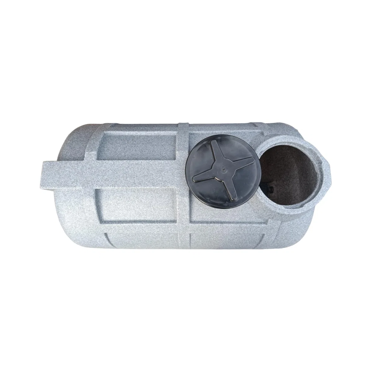 Varile Réservoir d'eau potable de 250 l, sans BPA, filetage en laiton 3/4", adapté à un usage alimentaire, horizontal (granit)