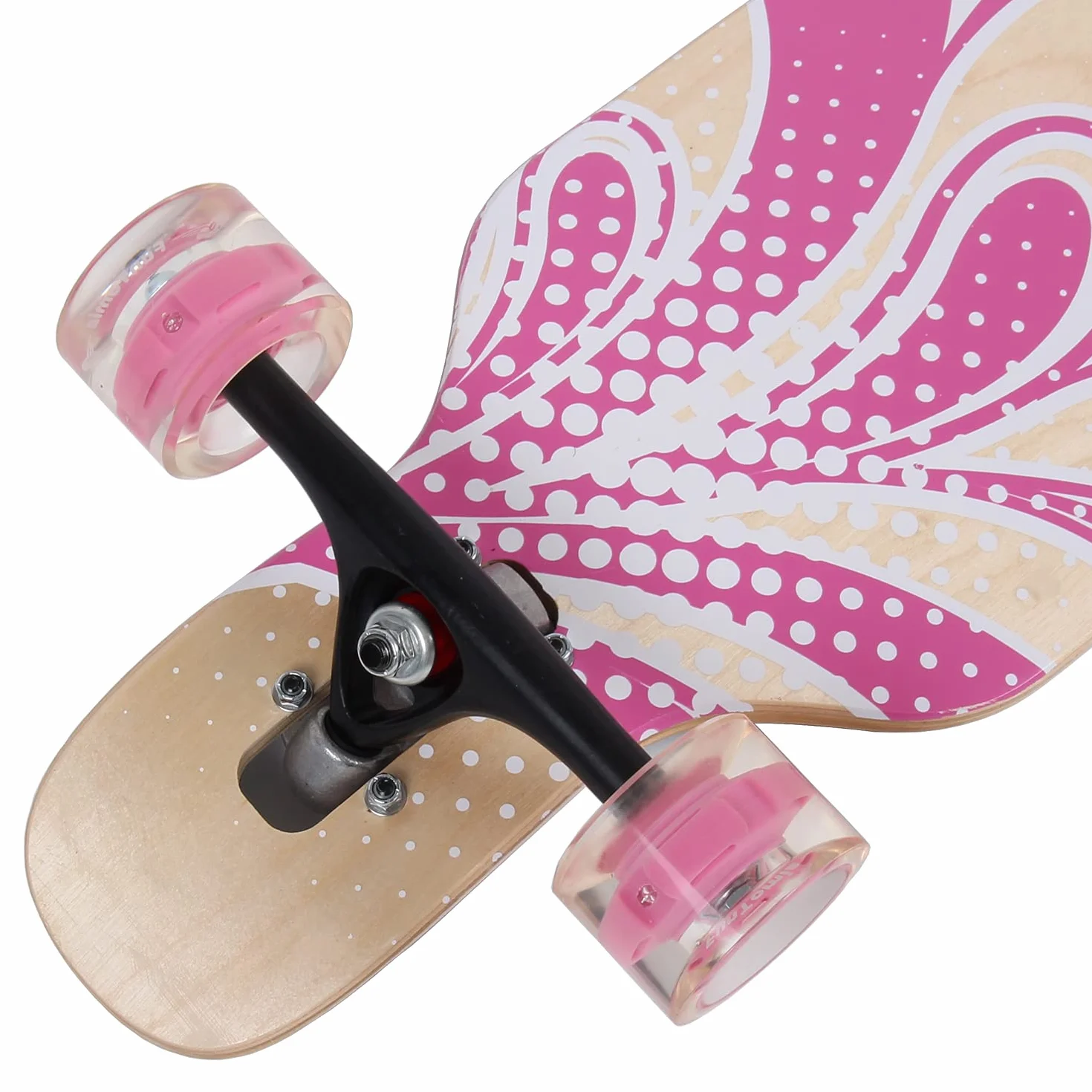 FunTomia Longboard avec 1 marches flexibles - Skateboard Drop Through Cruiser - Roulement à billes Mach1 Speed - Outil en T