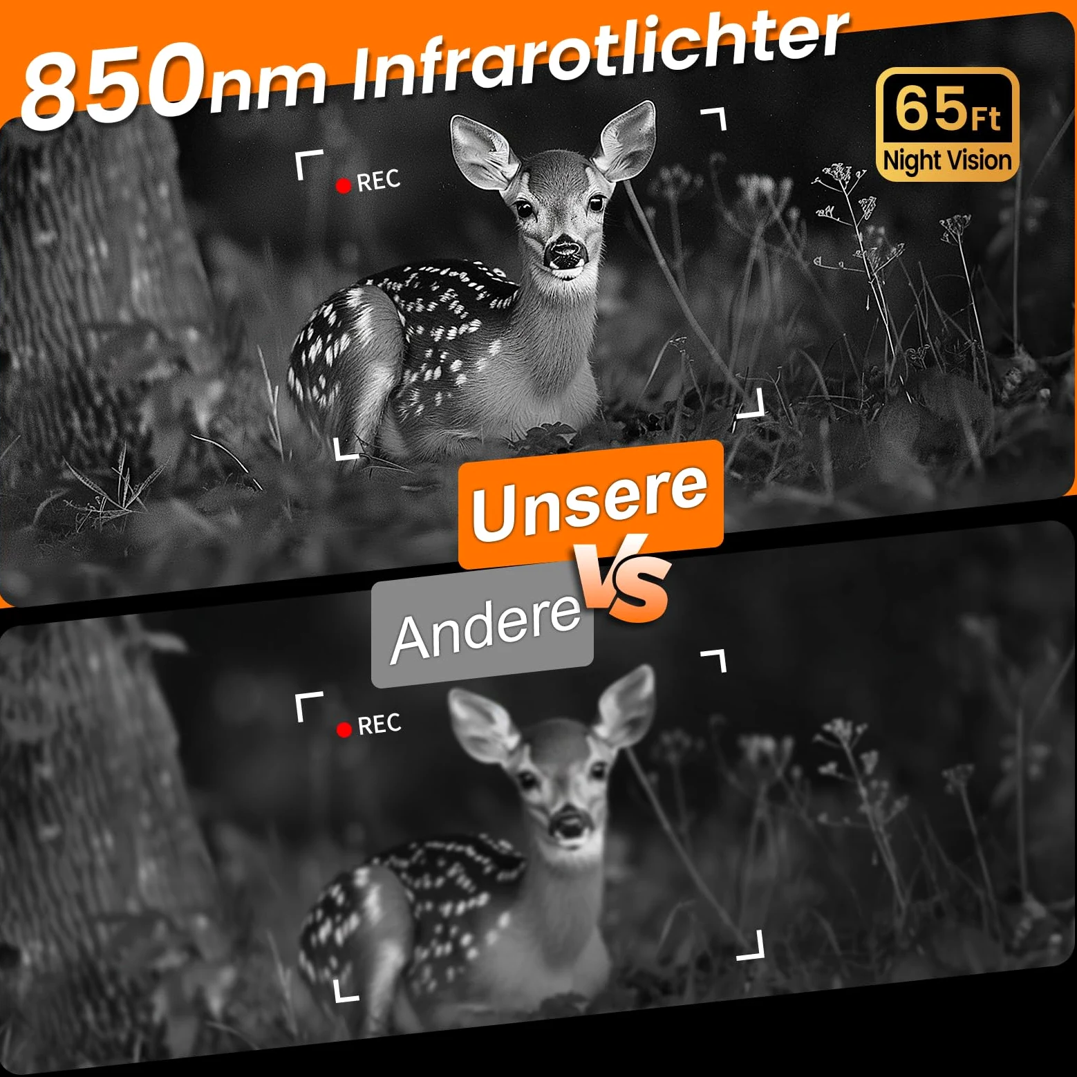 XTU Caméra de chasse avec application de transmission de téléphone portable, caméra Wi-Fi 2,7 K avec détecteur de mouvement, vision nocturne, carte SD de 32 Go, étanche IP66, batterie au lithium