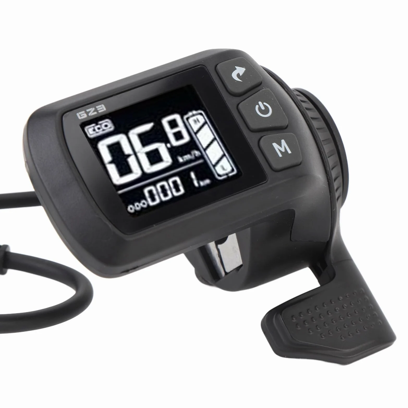 Dilwe Écran LCD de Cycle électrique, Panneau D'affichage LCD étanche 2 en 1 avec Connecteur à 5 Broches, Compteur D'affichage LCD de Cyclisme avec visibilité Claire