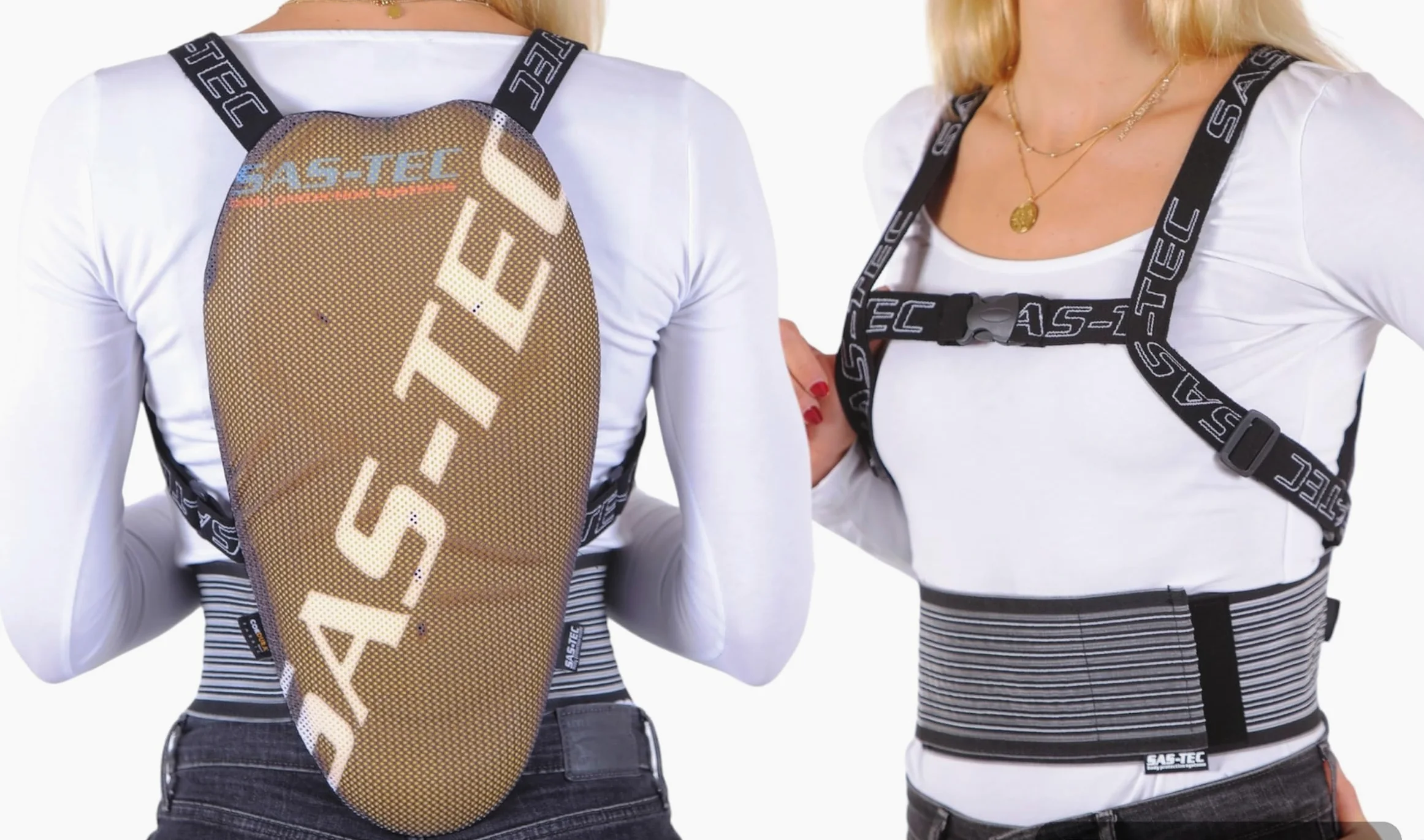 TLA Protection Dorsale SAS-TEC Niveau 2, Protection Dorsale Unisexe hoome et Femme, Gilet de Protection Dorsale pour Moto, Enduro, Motocross, Quad, Ski, MTB, Equitation, Snowboarding