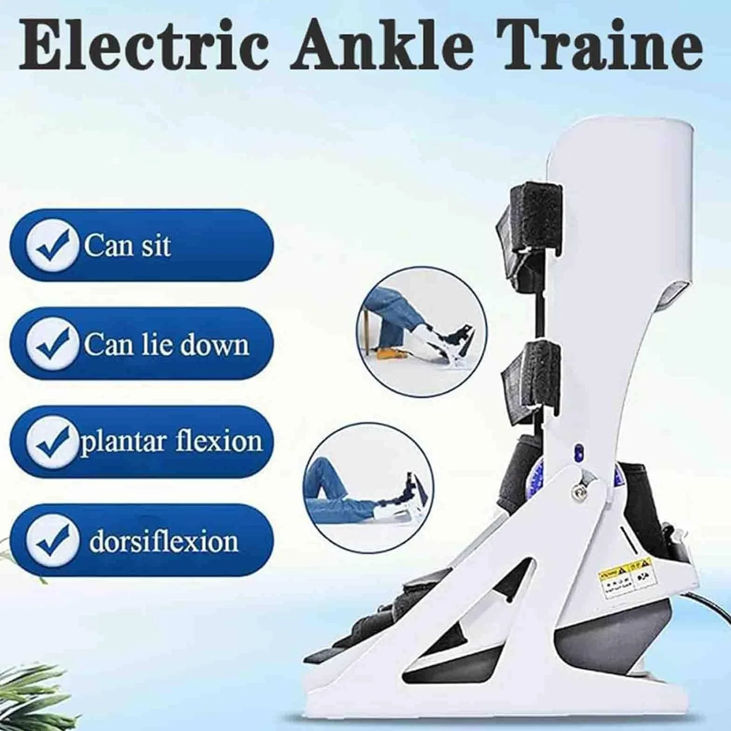 Appareil d'entraînement électrique cheville rééducation pied angle complet 0-50° pour ligaments raides fracture hémiplégique