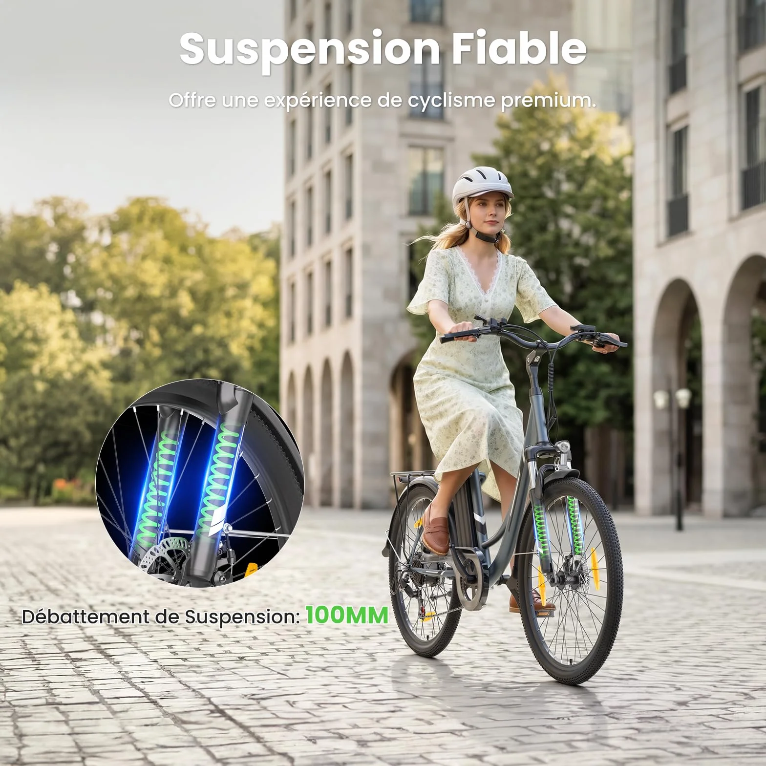 Touroll B1 Vélo Électrique 26" 36V 15.6Ah Batterie Amovible 250W 7 Vitesses E-Bike Urbain Adulte
