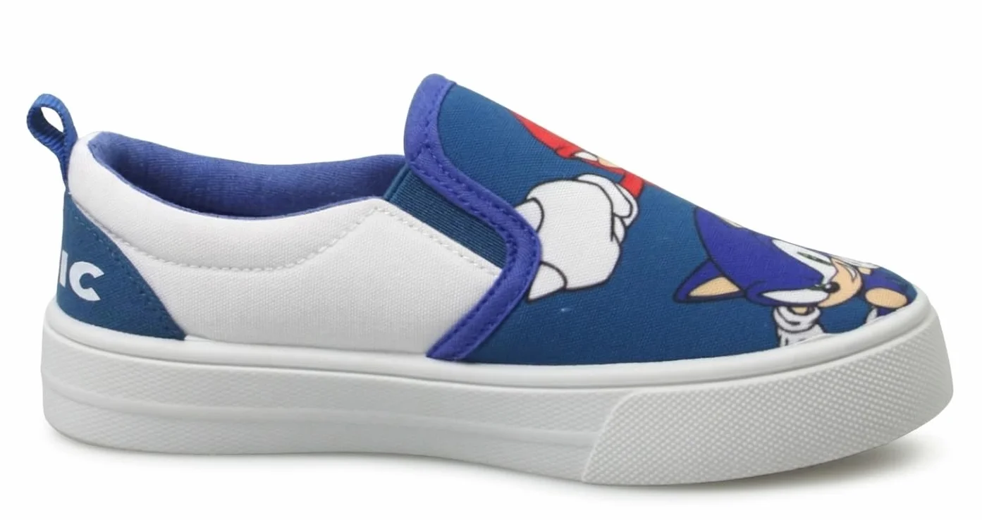 Sonic The Hedgehog Baskets à enfiler enfants filles garçons officielle Canvas Chaussures légères confortables Plimsolls