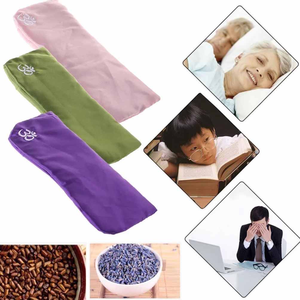 Masque Aromathérapie Coussin pour les yeux de yoga Soie Cassia Graine de Lavande Massage Relaxation