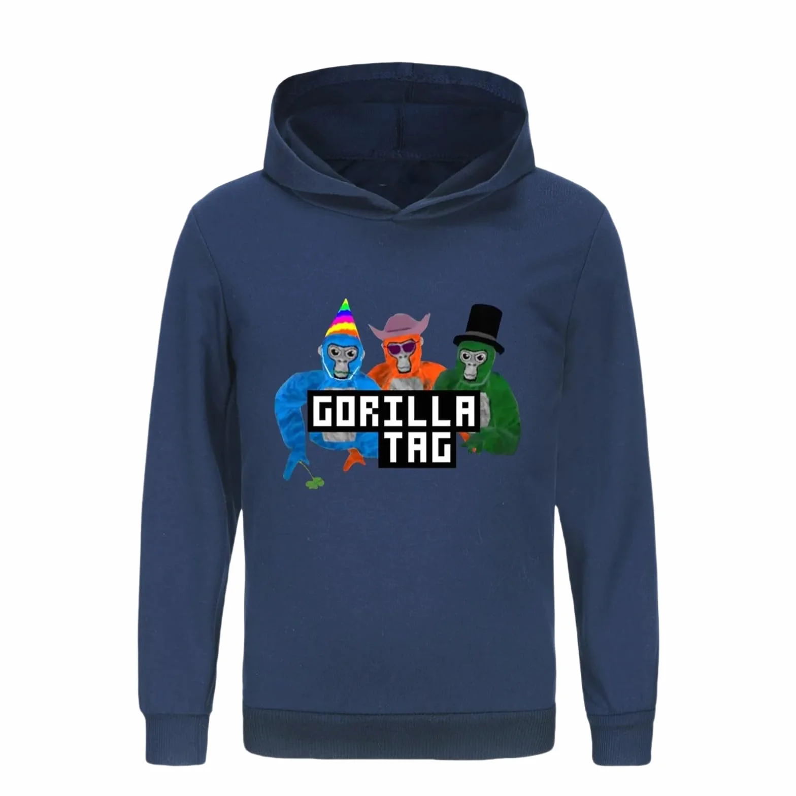 Gorilla Tag Hooded Cartoon Printed Hoodie Long Sleeve Girls Pullover