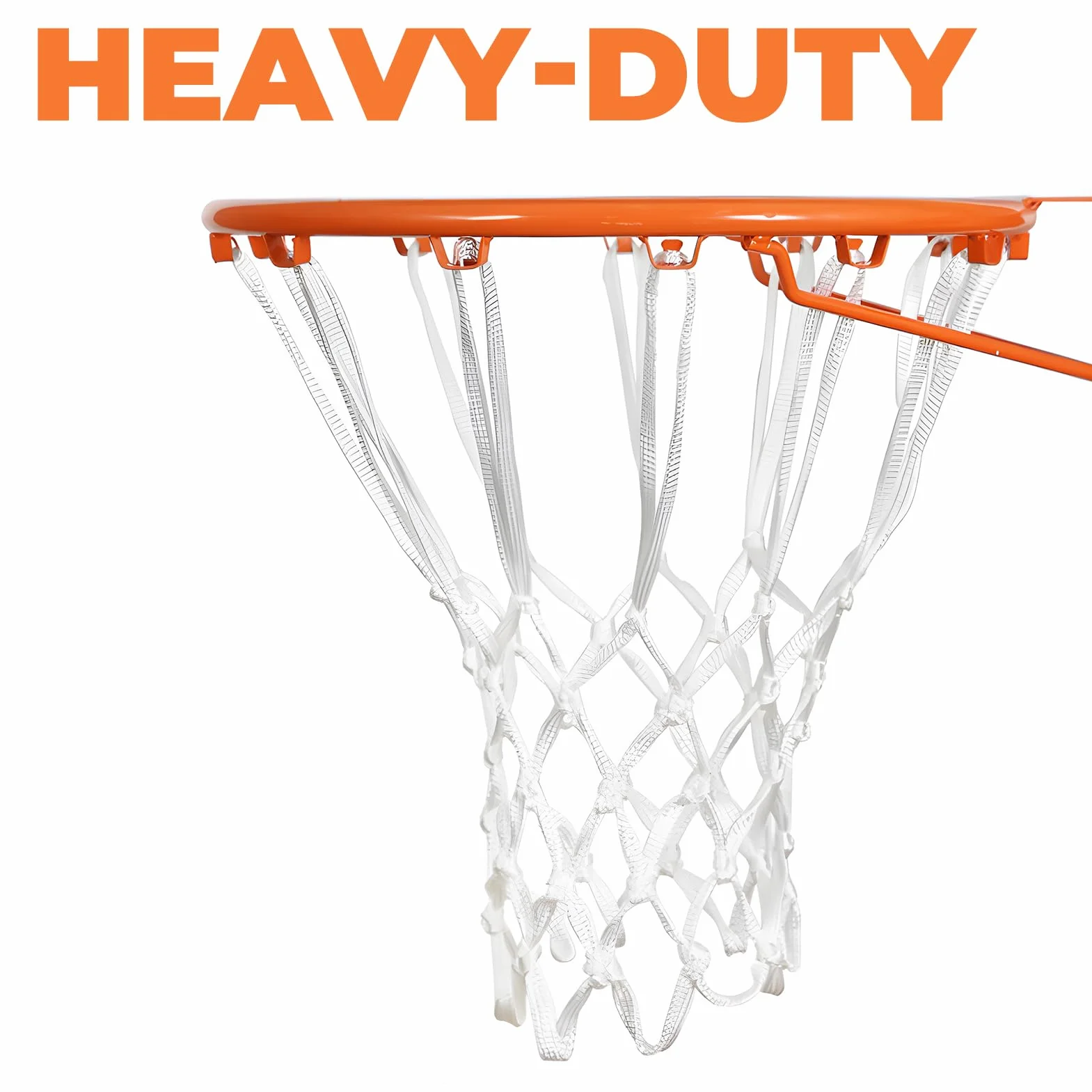 Filet de Basket-Ball de Rechange Résistant aux Intempéries 53,3 cm Polyester 12 Boucles