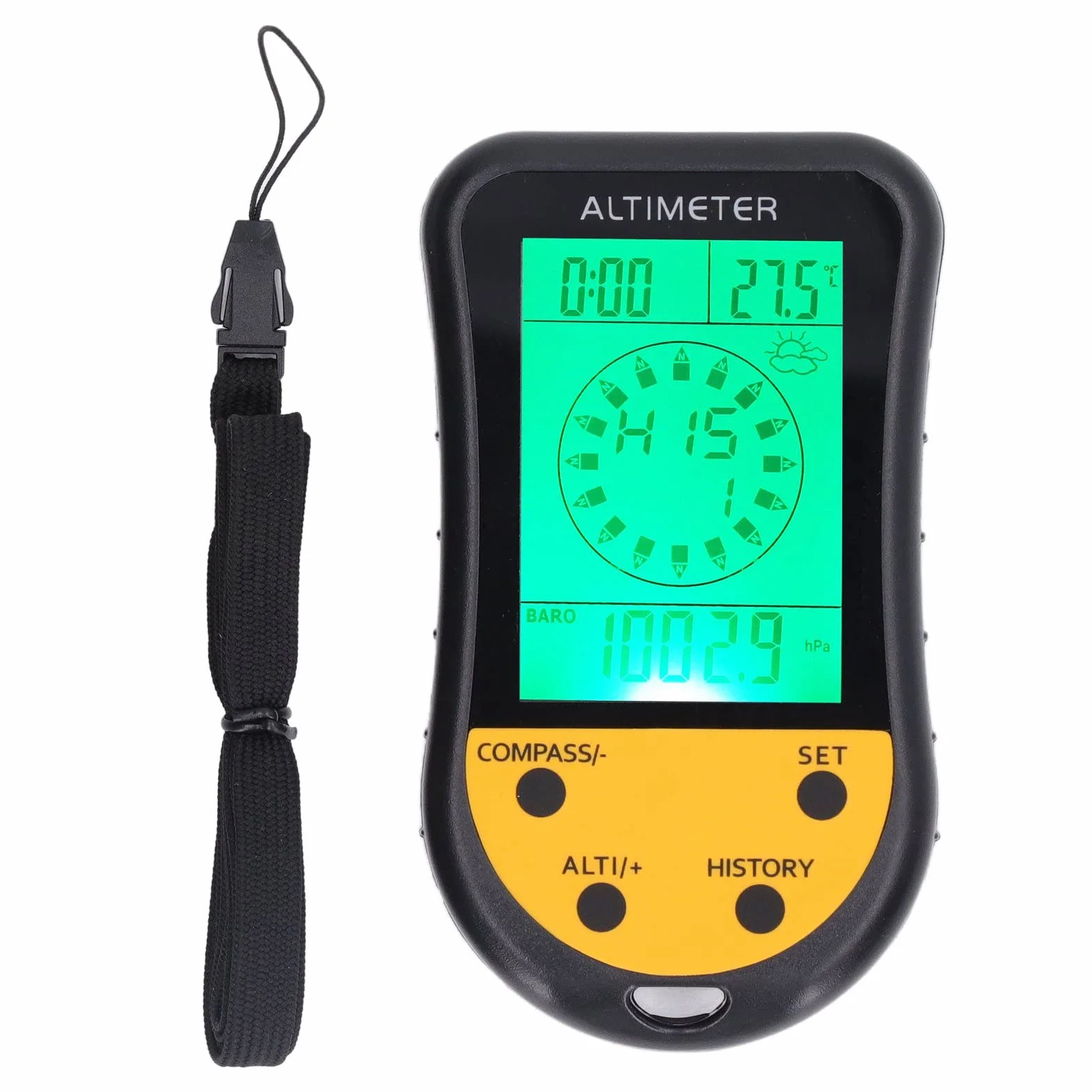 Altimètre Numérique 8 en 1 Baromètre Multifonction Thermomètre Météo Capteur Portable