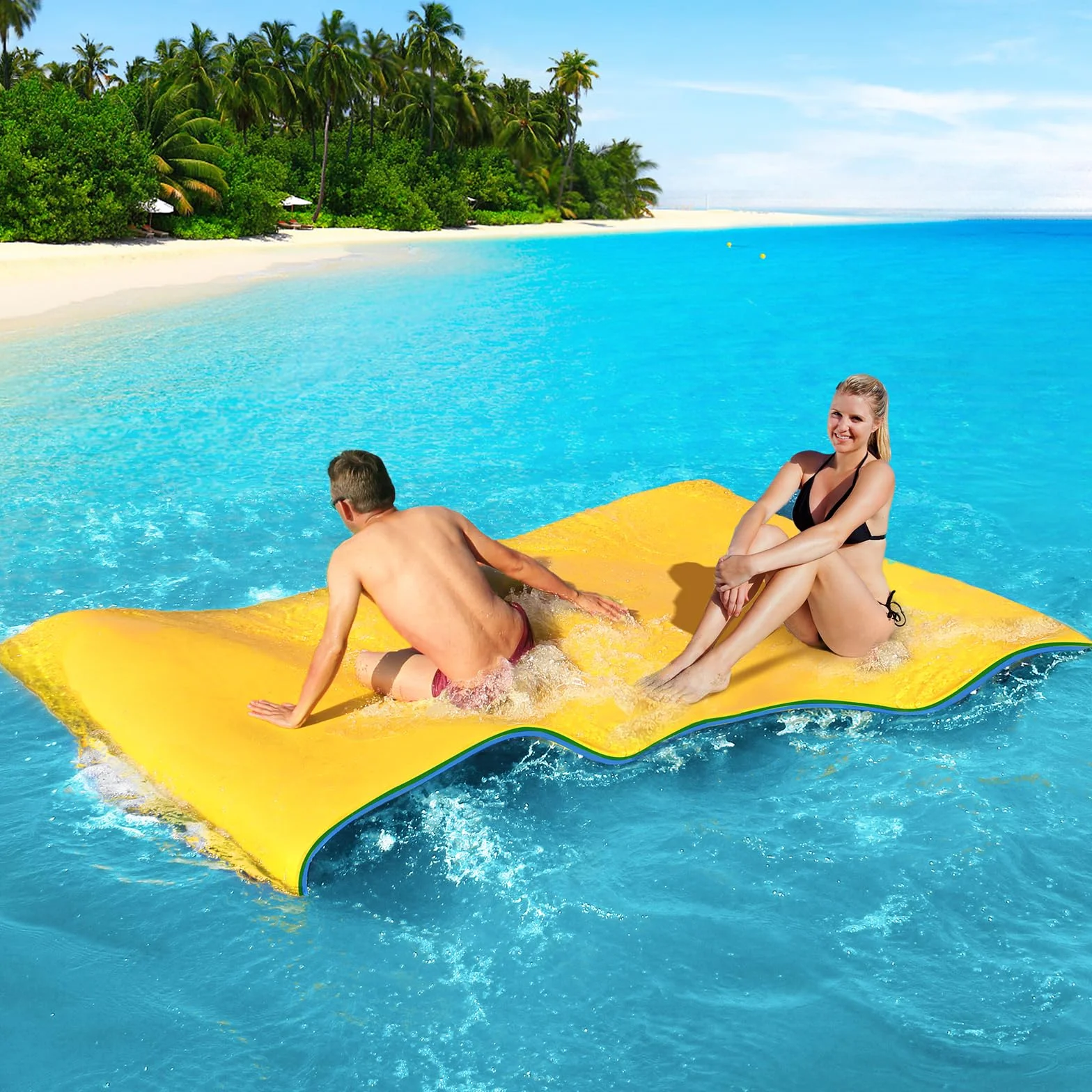 Tapis Flottant Piscine Mousse XPE 240x120cm 275x120cm 305x120cm 365x120cm Capacité Portante 313KG