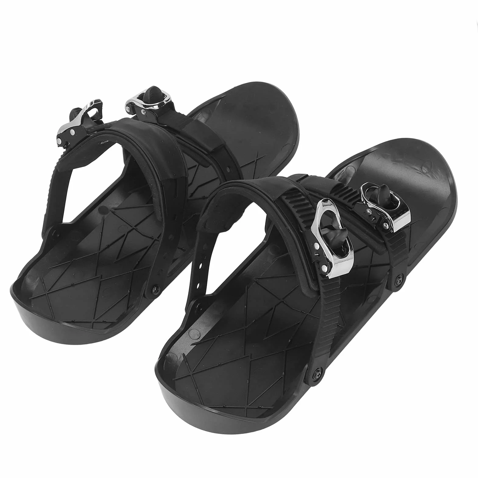 Mini Patins de Ski, Patins Neige Courts 36 x 14,7 cm Skis Glisse Neige Chaussures Skiing Taille Unique US 5-14 EU 35-48 Mini-Skis à roulettes Courts avec Sac Rangement pour Ski Plein air