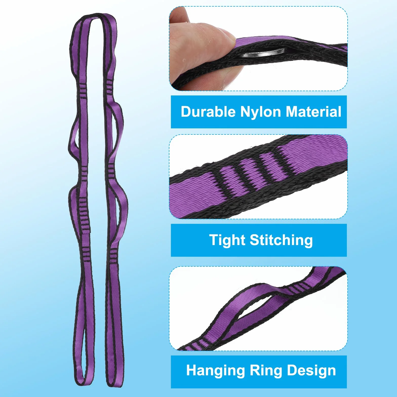 PATIKIL Sangle en chaîne Daisy Nylon Lot de 2 Violet