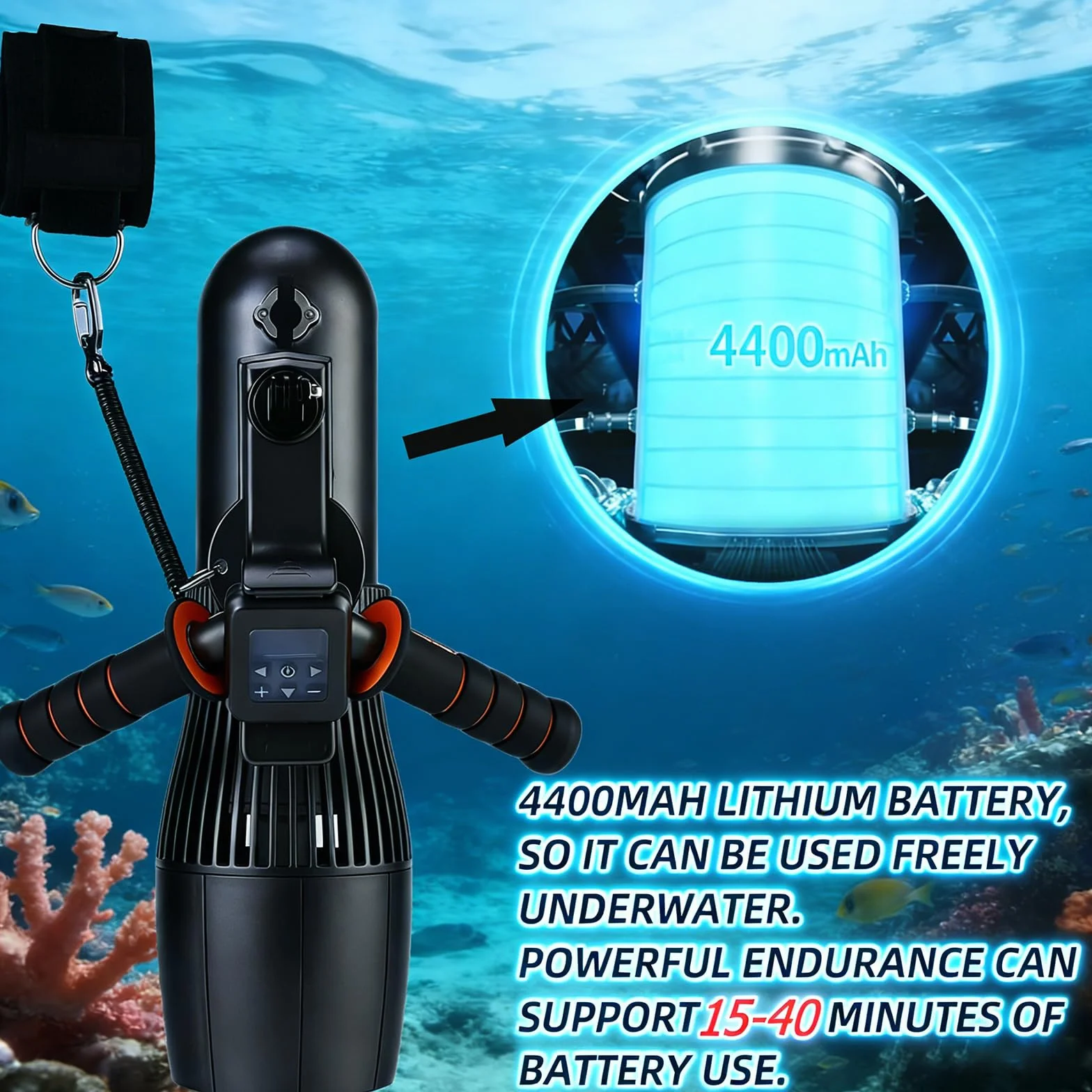 Trottinette sous-marine 500W RC Sup GENEINNO, 10 vitesses, 40M profondeur, sac étanche 30M