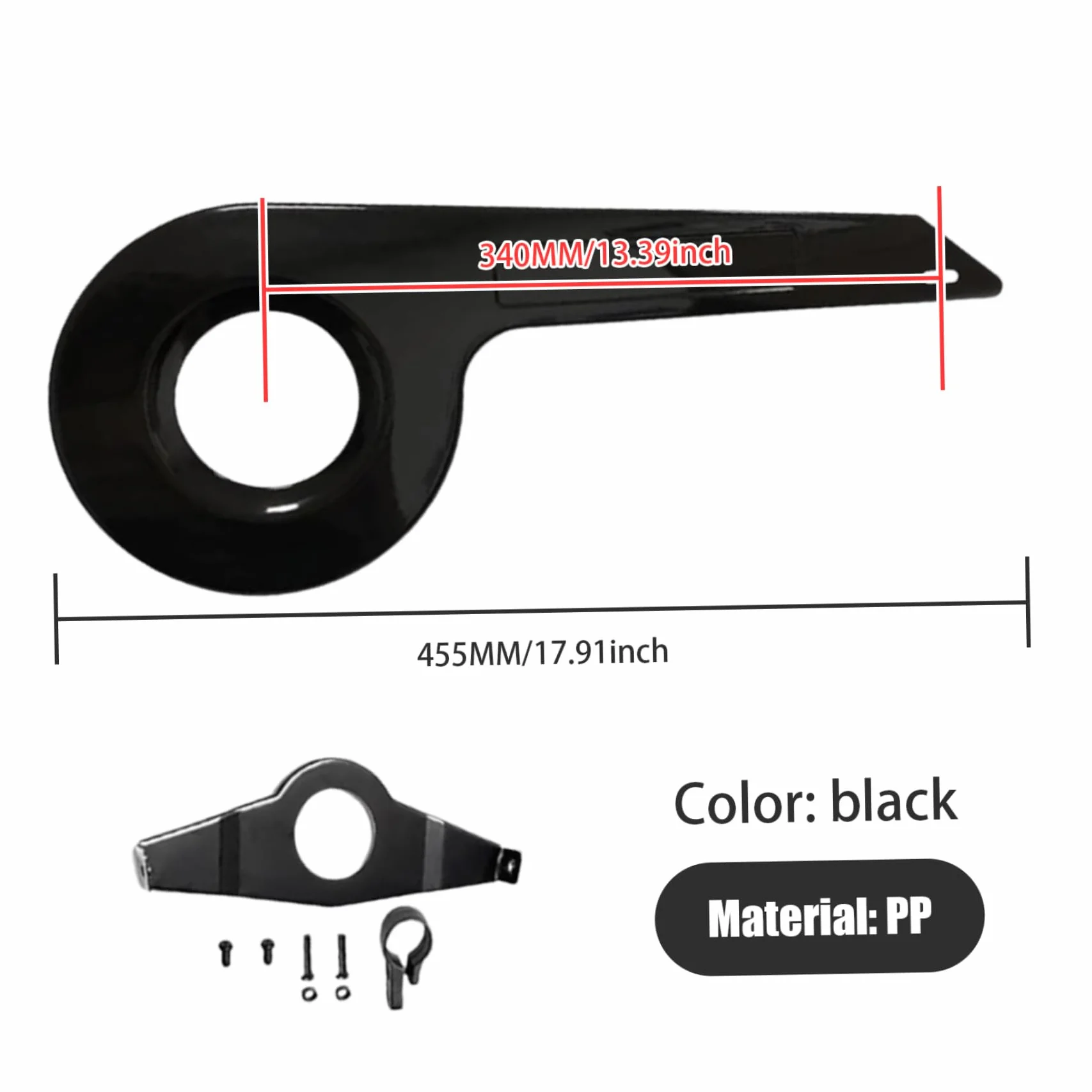 Garde-chaîne de vélo universel 32-36 dents, housse robuste accessoires noirs
