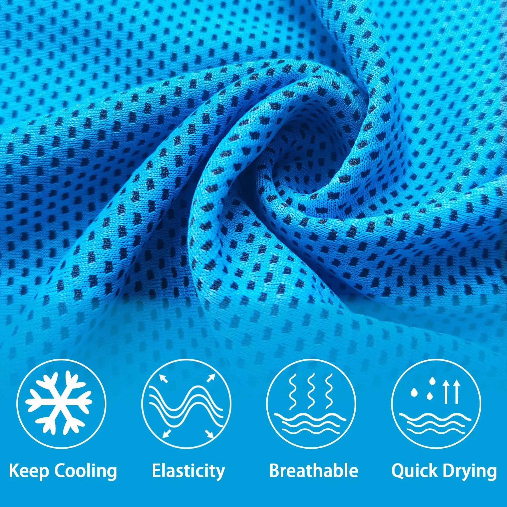 Lot de 60 Serviettes rafraîchissantes en Microfibre pour Le Cou et Le Visage | Grande Taille (101,6 x 30,5 cm) | Respirantes,Douces et Anti-transpirantes | Idéales pour Le Sport (Gymnastique,Yoga,gol
