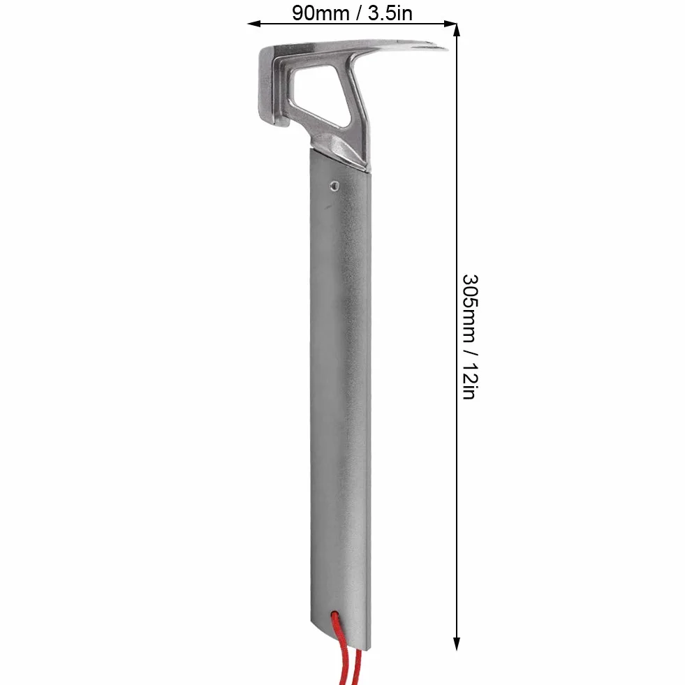 Marteau de Tente de Camping en Acier Inoxydable avec Ouvre-Bouteille et Extracteur de Piquets