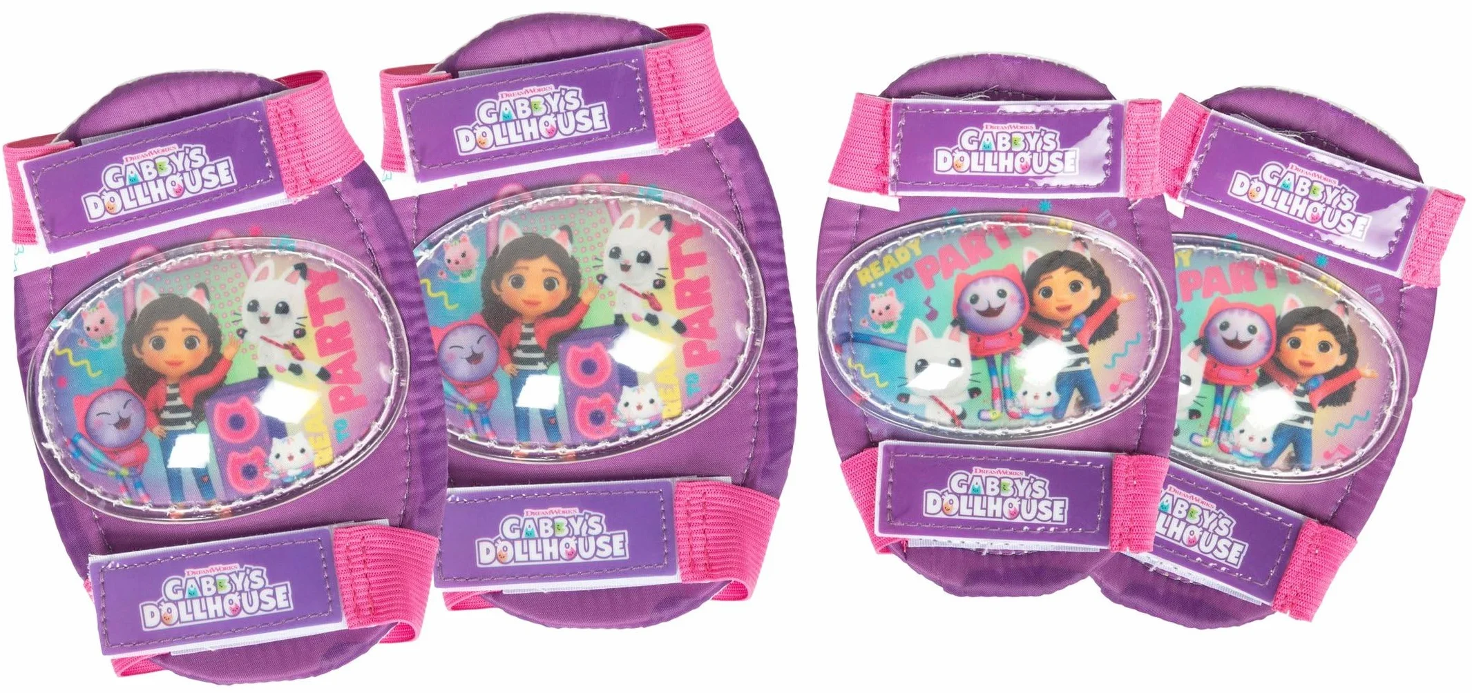 Tataway Gabby's Dollhouse Kit de Protection des Coudes et des Genoux pour Enfants avec Bretelles réglables