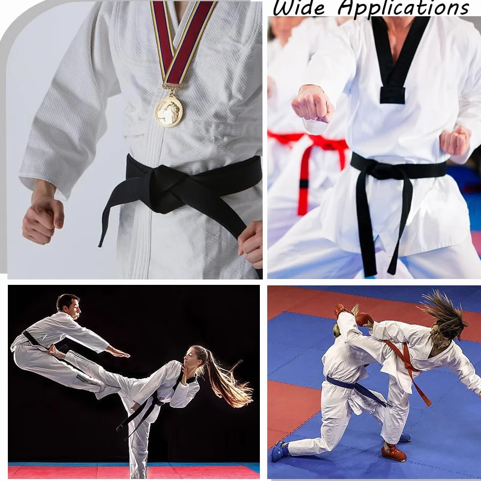 CREATCABIN Ceinture Jiu Jitsu Bleu Foncé 280cm Polyester Judo Arts Martiaux
